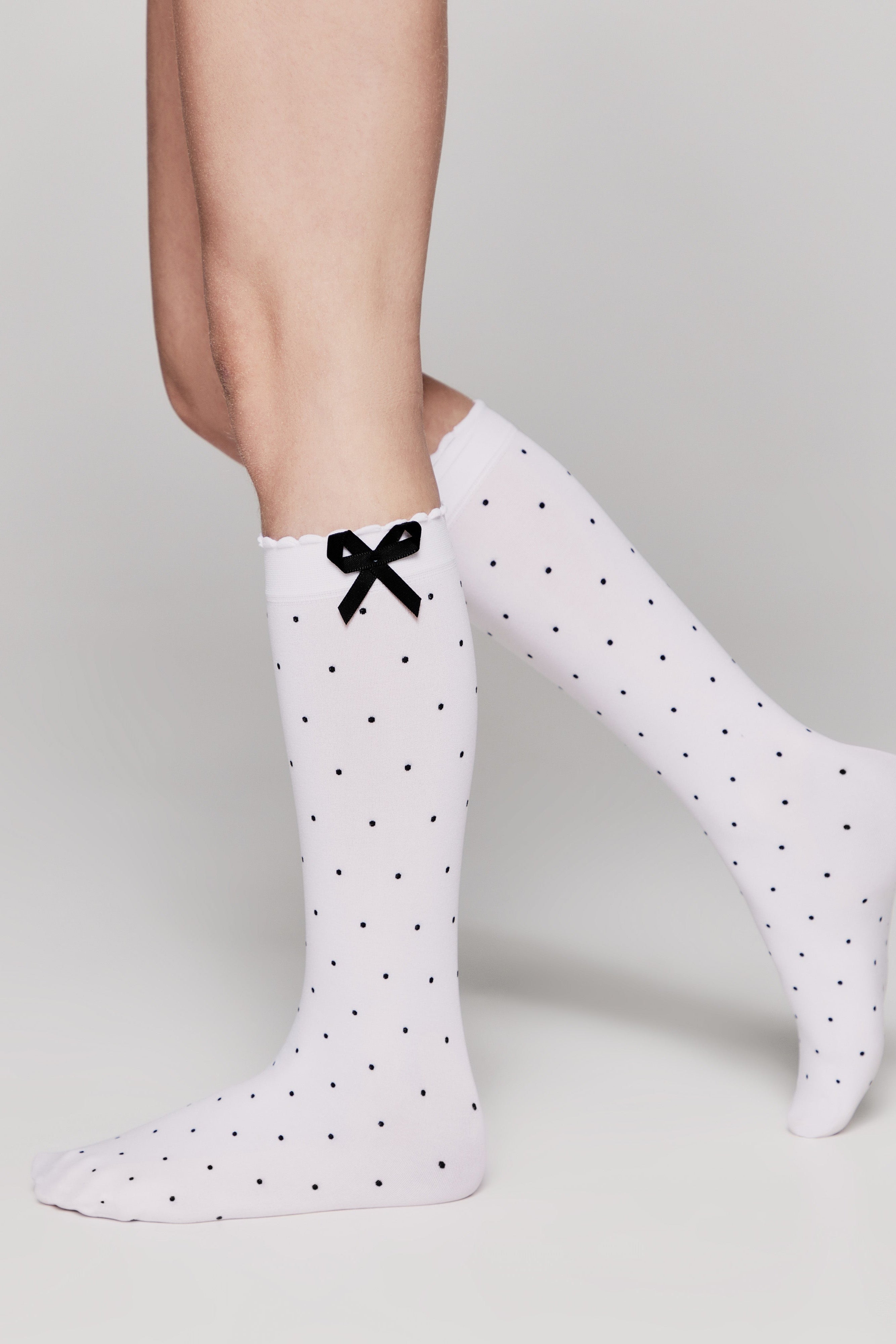 Conte Knee-Highs for girls Evie 50 Den - Decorative Bow Secondary image
