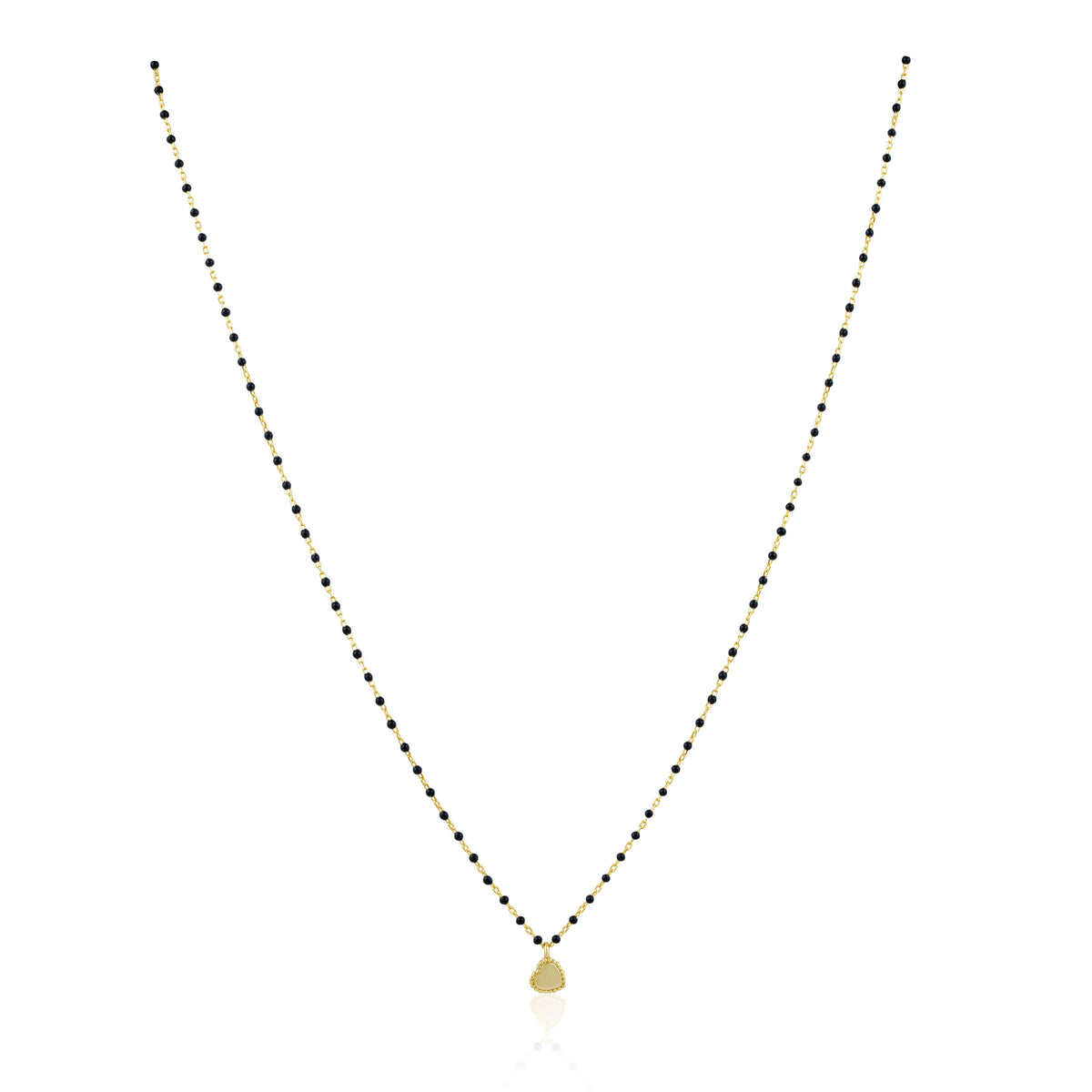 Elsa Mini Heart Necklace Black Main image