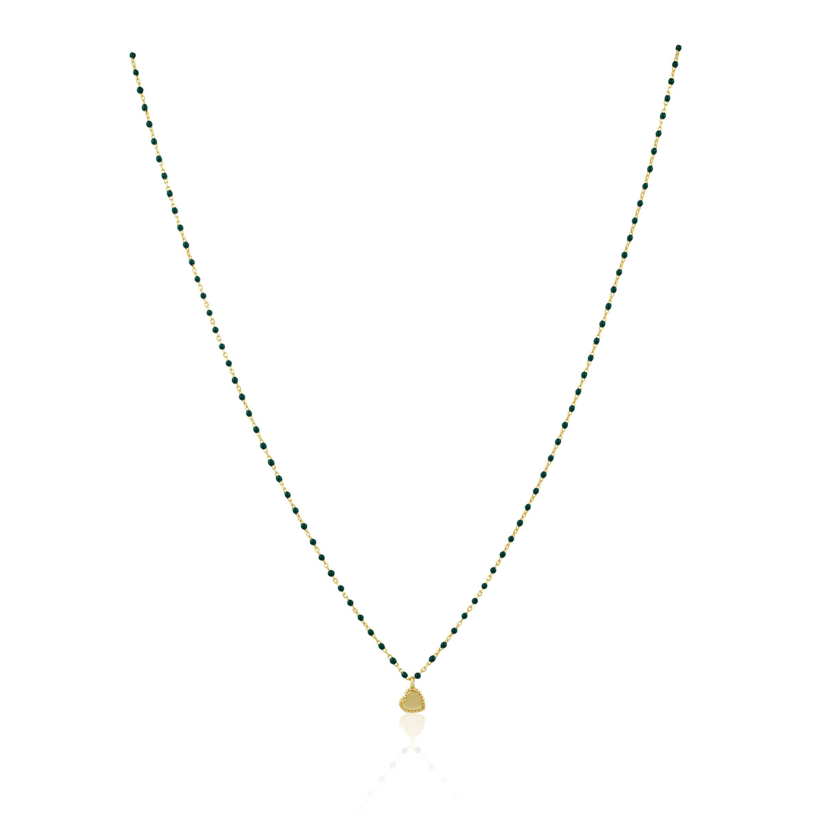 Elsa Mini Heart Necklace Green Main image