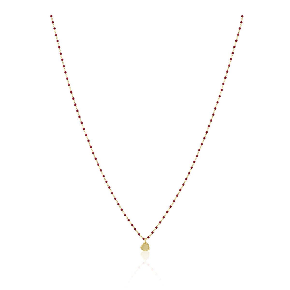 Elsa Mini Heart Necklace Red
