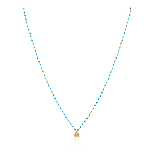 Elsa Mini Heart Necklace Turquoise