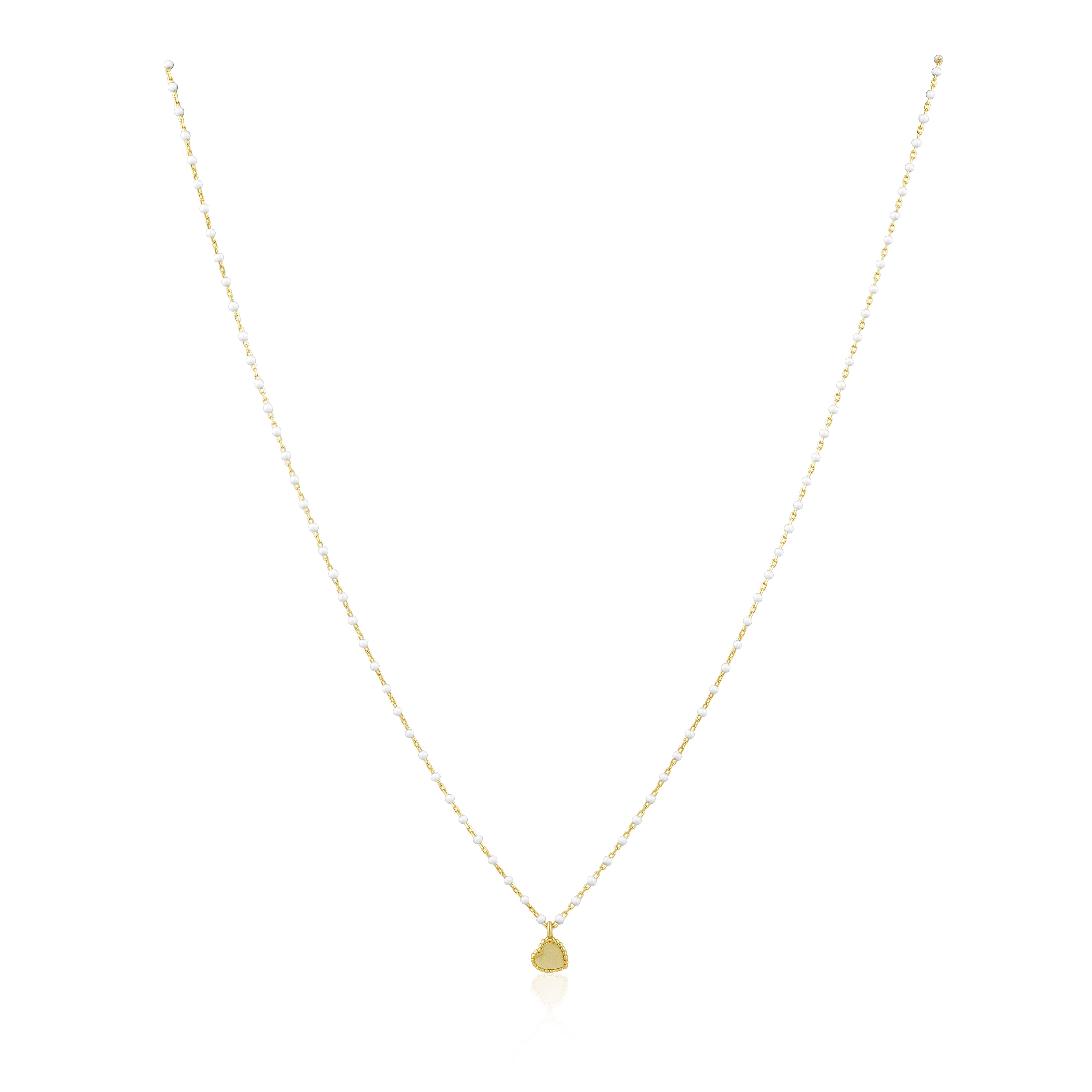 Elsa Mini Heart Necklace White Main image