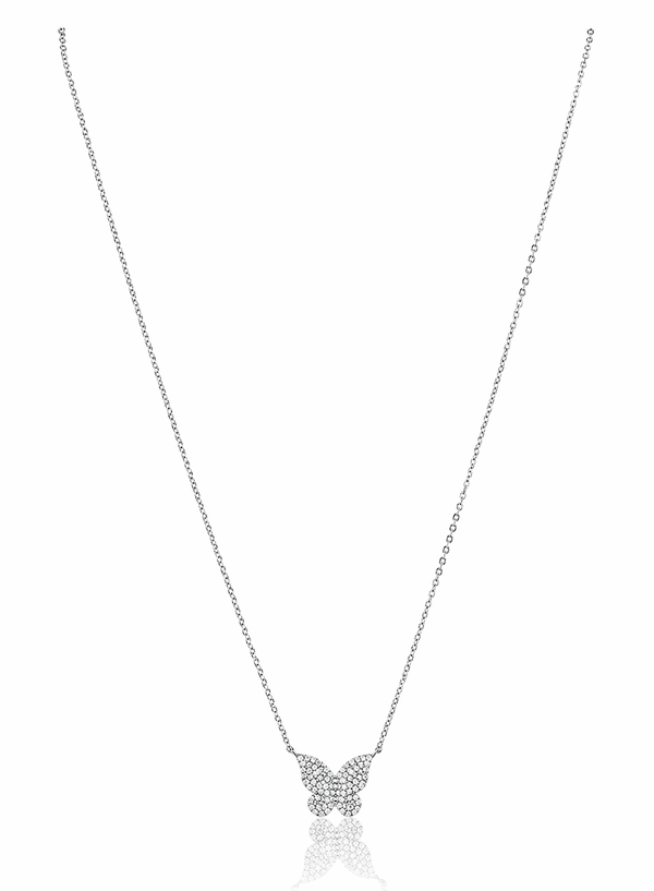 Elsie Pave Butterfly Necklace