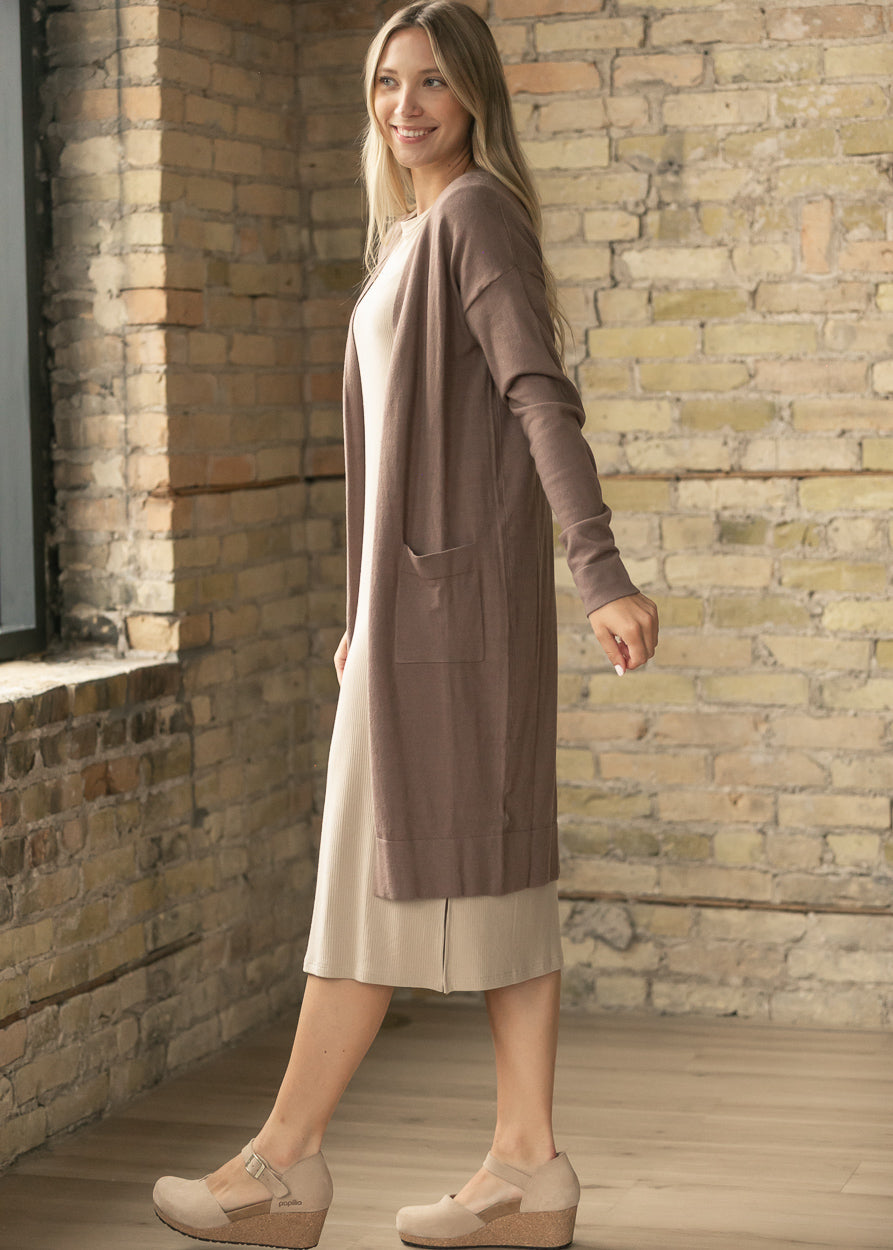 Essential Toffee Long + Soft Cardigan Secondary image