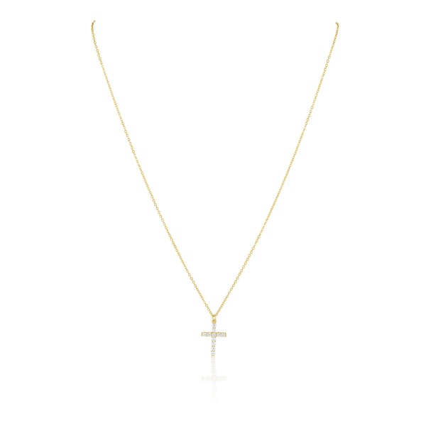 Classic CZ Cross Necklace
