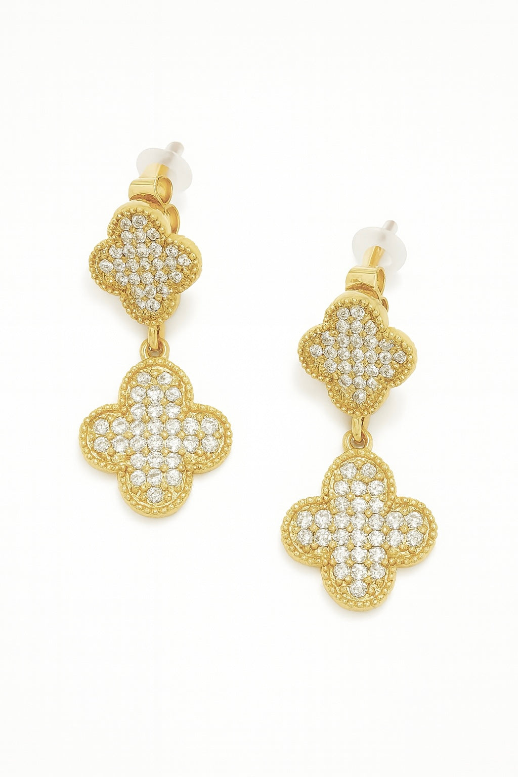 Pave Clover Drop Earring Main image