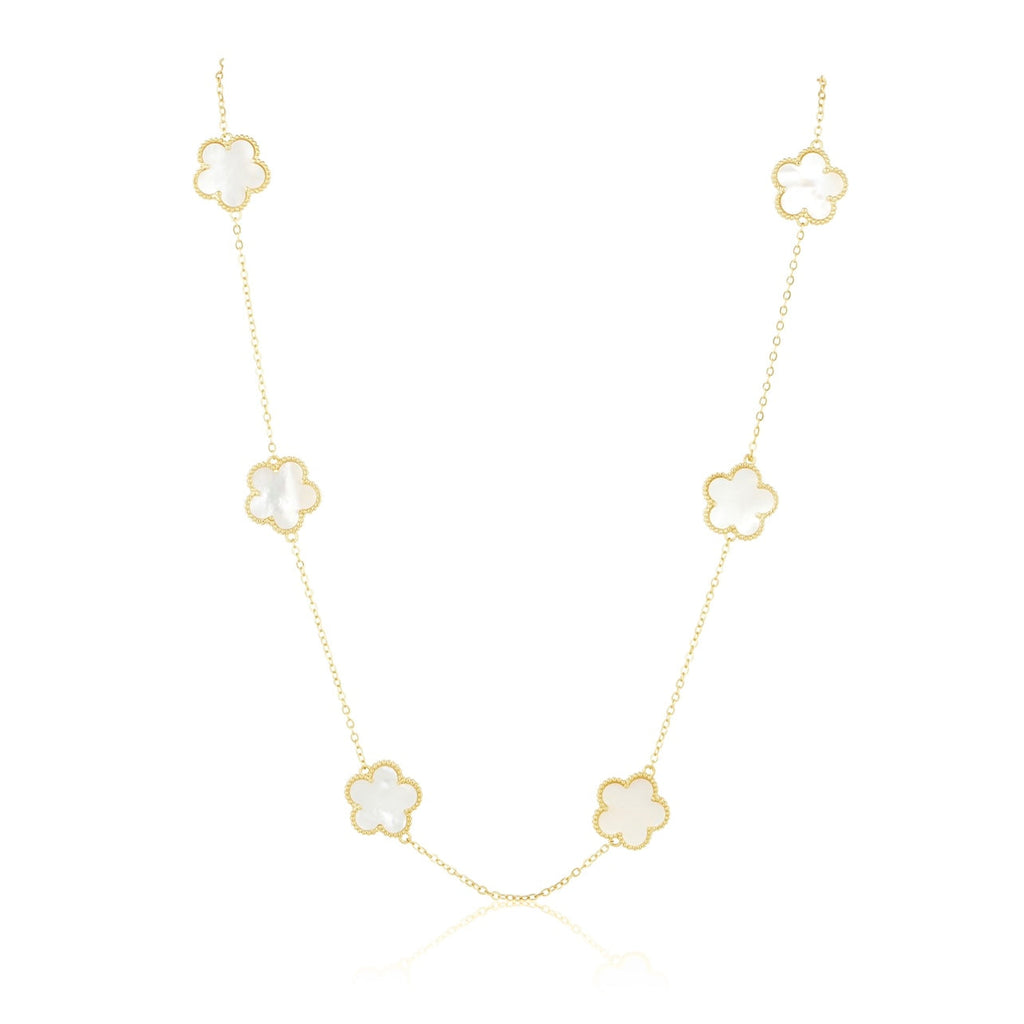 Sahira Adeline Gemstone Clover Set – Adeline Clover Necklace