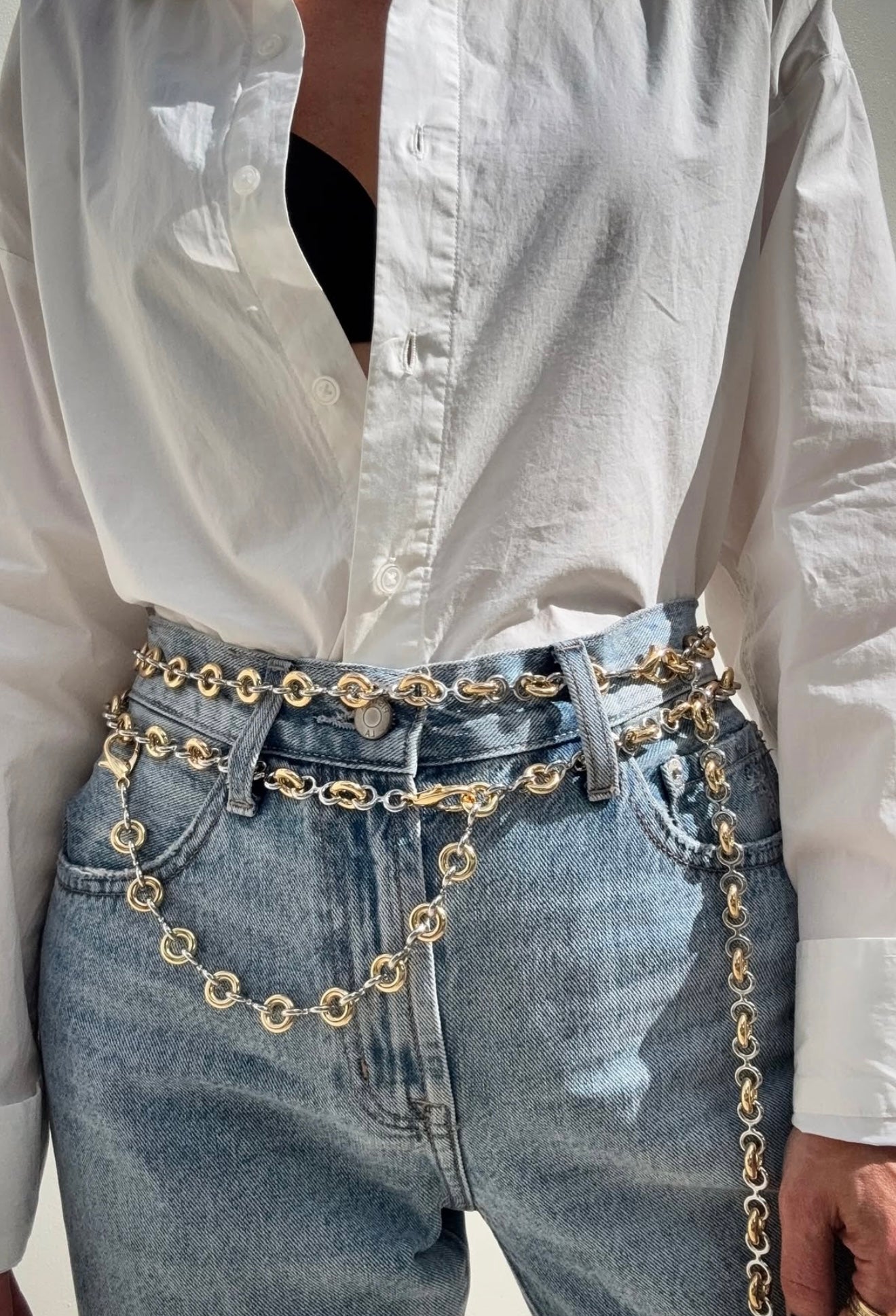 Odessa Chain Belt Two Tone - Double Clasp Secondary image