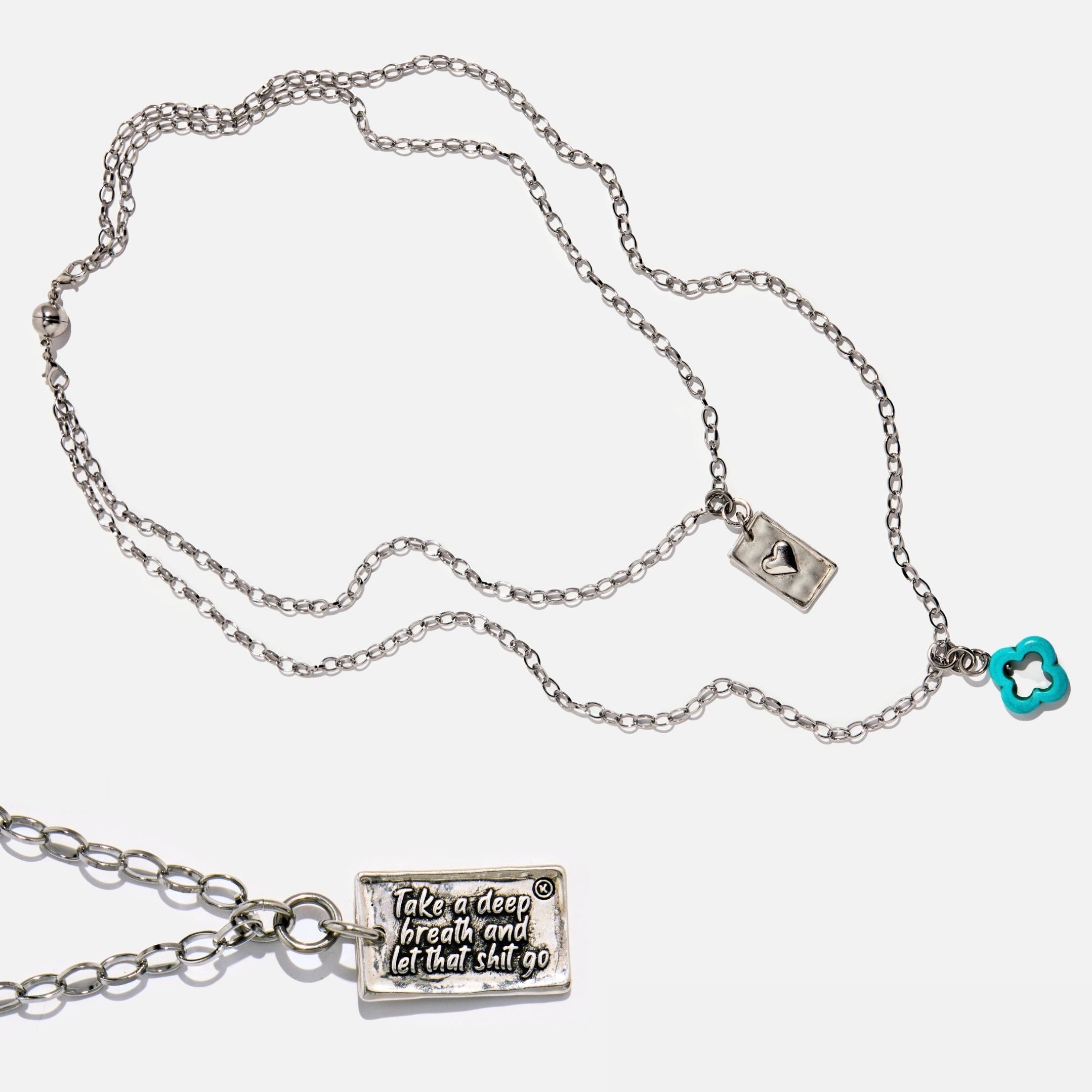 Take a Deep Breath and Let That Sh*t Go Original Lite Necklace Main image