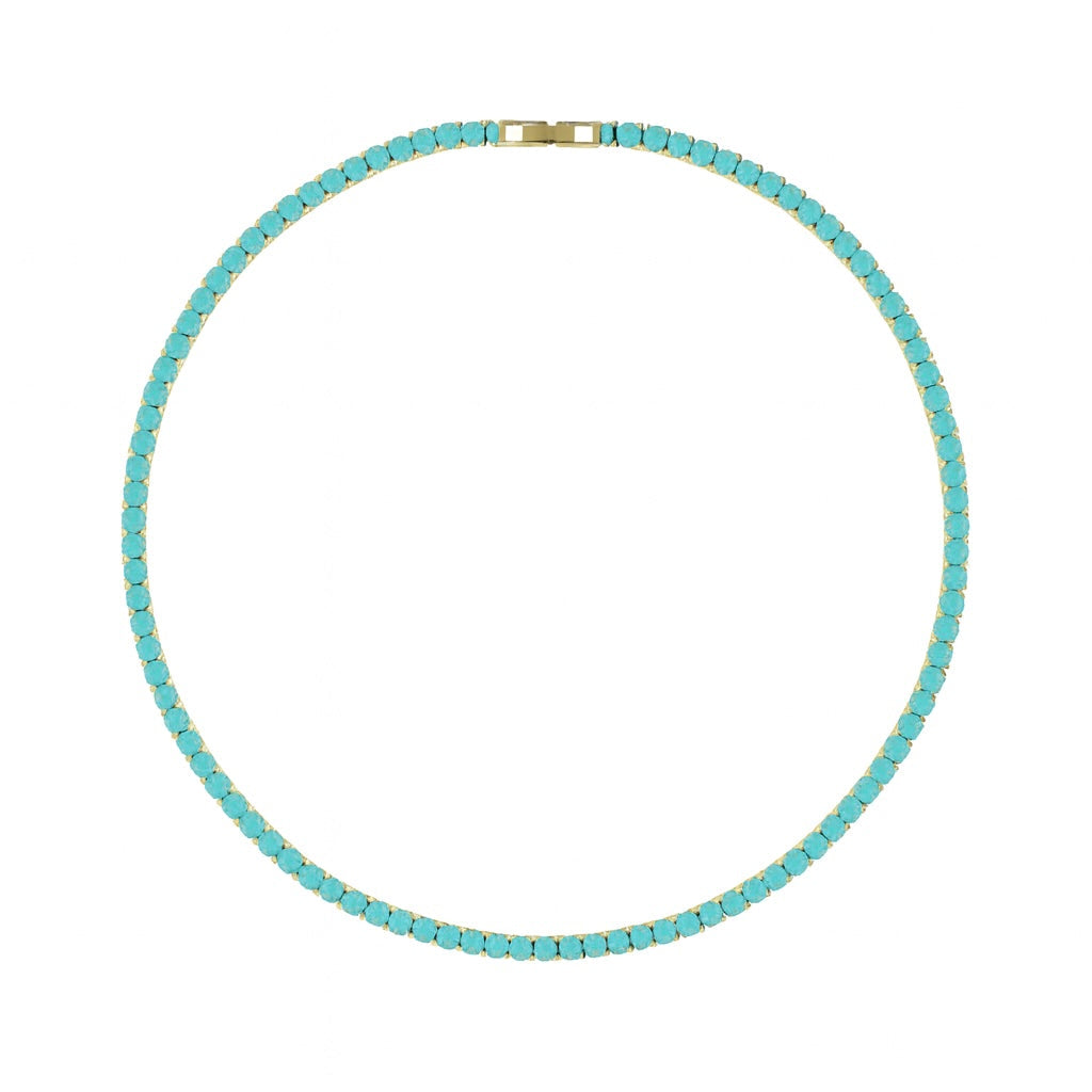 Karla Tennis Necklace - Turquoise Main image