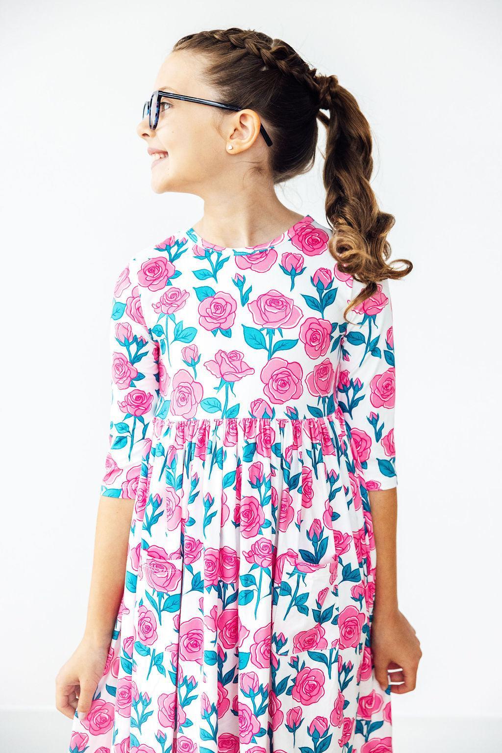SALE Garden Glow 3/4 Sleeve Pocket Twirl Dress Secondary image