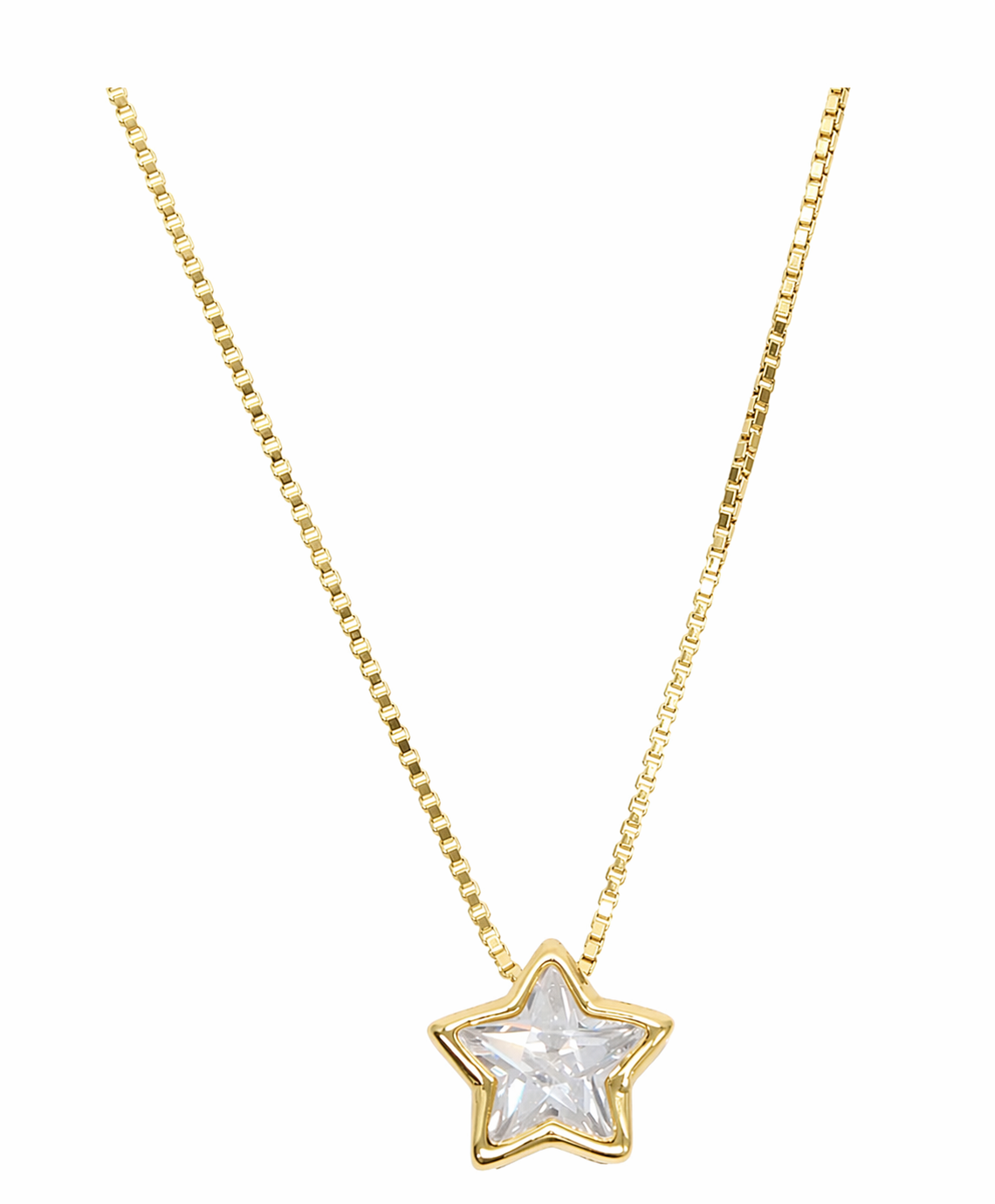 CZ Bezel Necklace - Star Main image