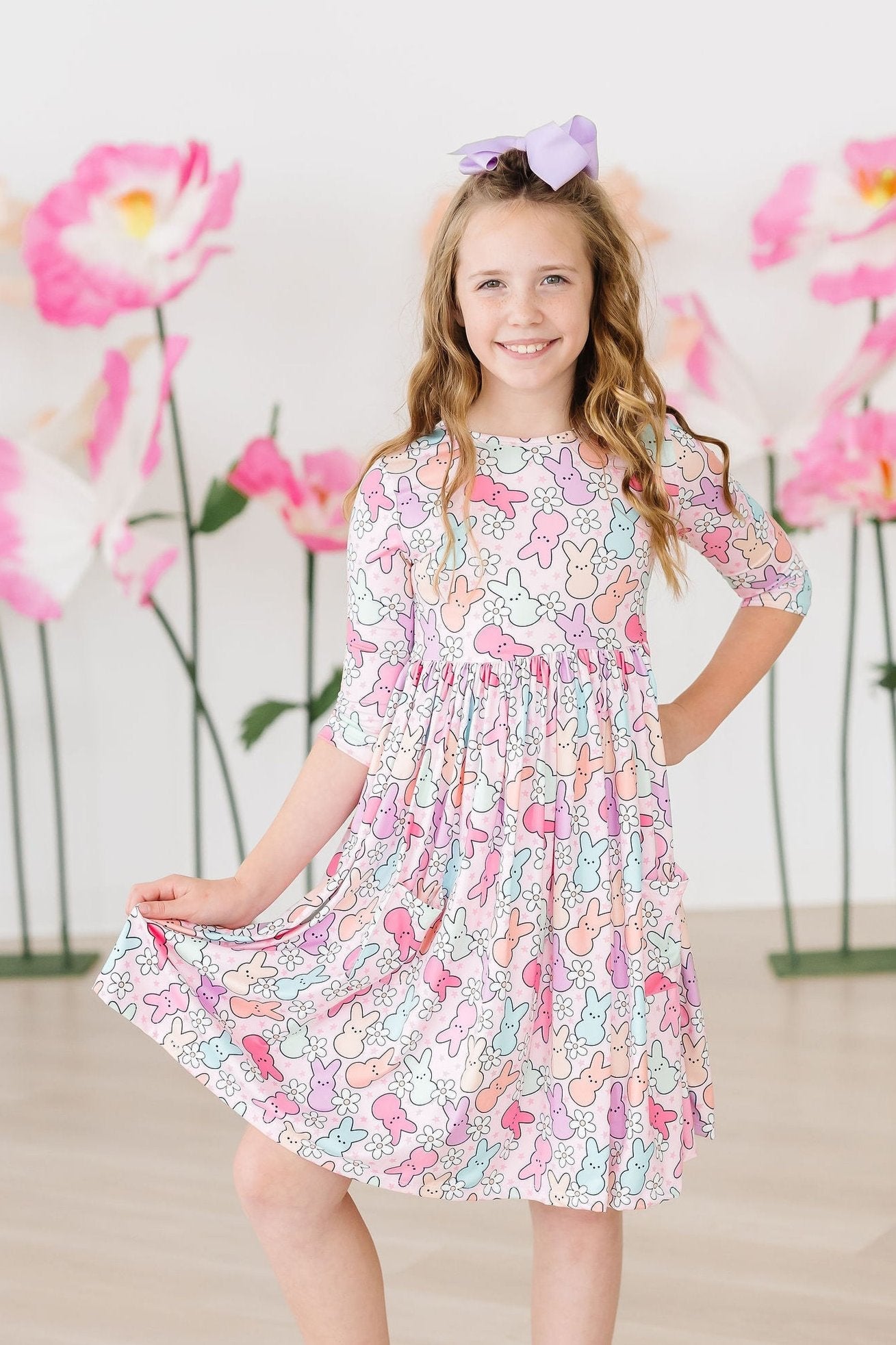 Hangin with my Peeps 3/4 Sleeve Pocket Twirl Dress Secondary image