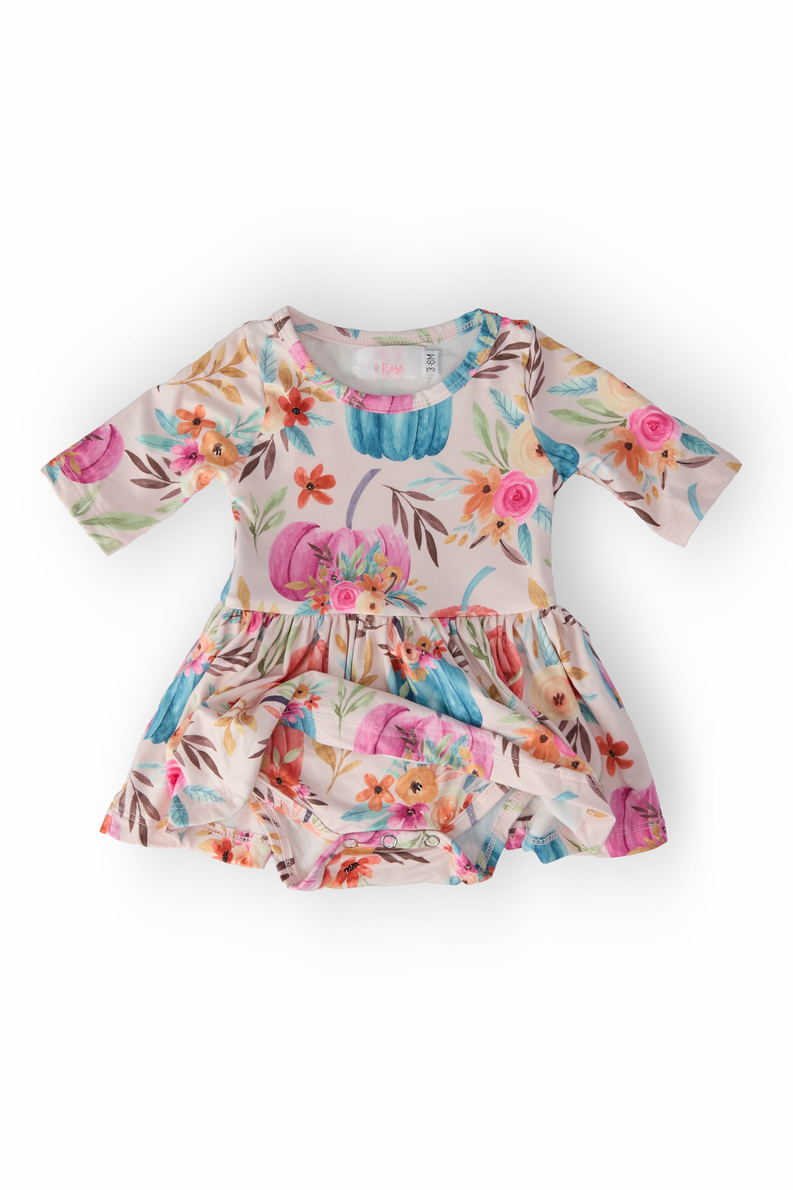 Harvest Blooms 3/4 Sleeve Twirl Bodysuit Secondary image