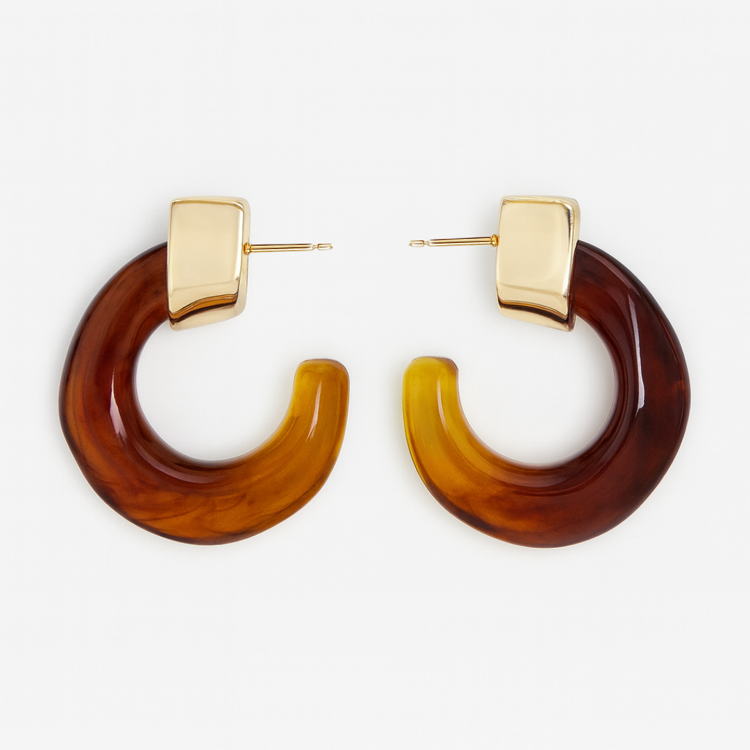 Kaia Hoops - Brown Main image