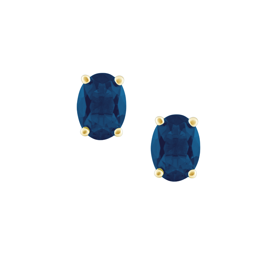 Sapphire Oval Cut Studs Main image