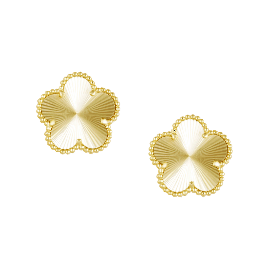 Adeline Clover Stud Earring Gold Main image