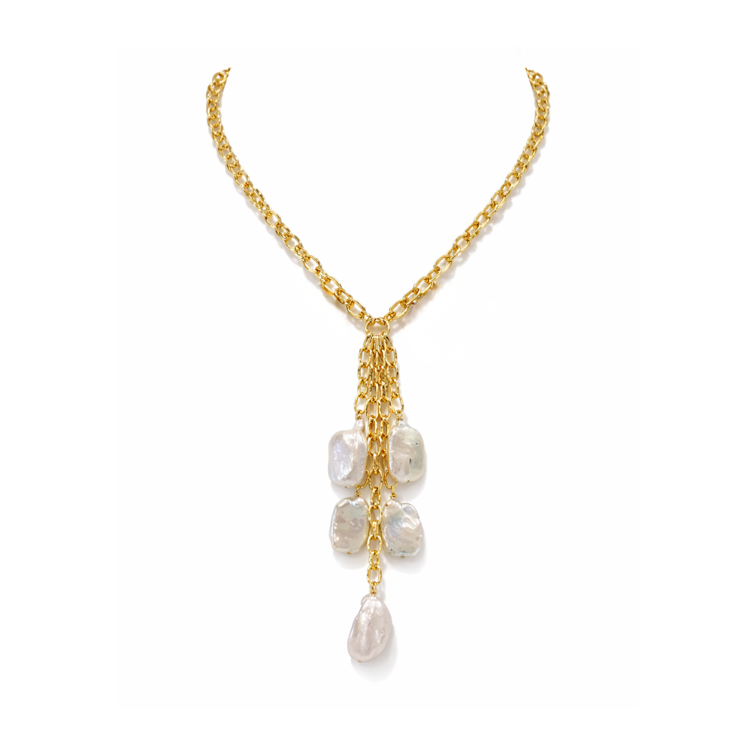 Mykonos Tassel Pearl Necklace Main image