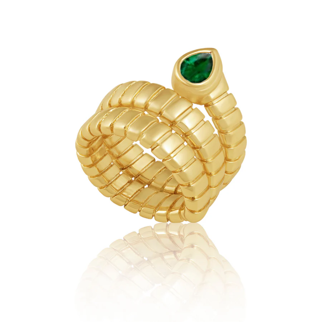 Hollyn Wrap Ring Emerald Main image