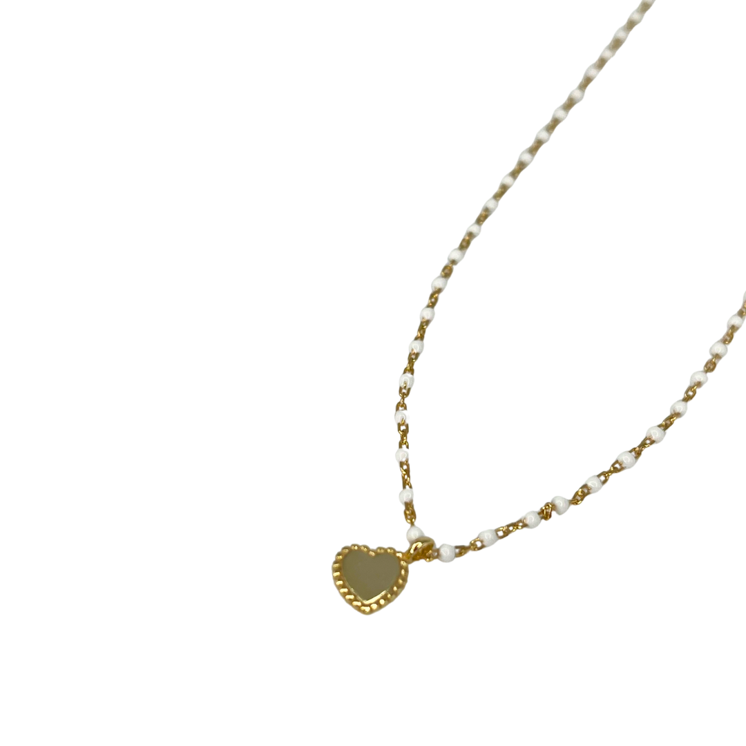 Elsa Mini Heart Necklace White Secondary image
