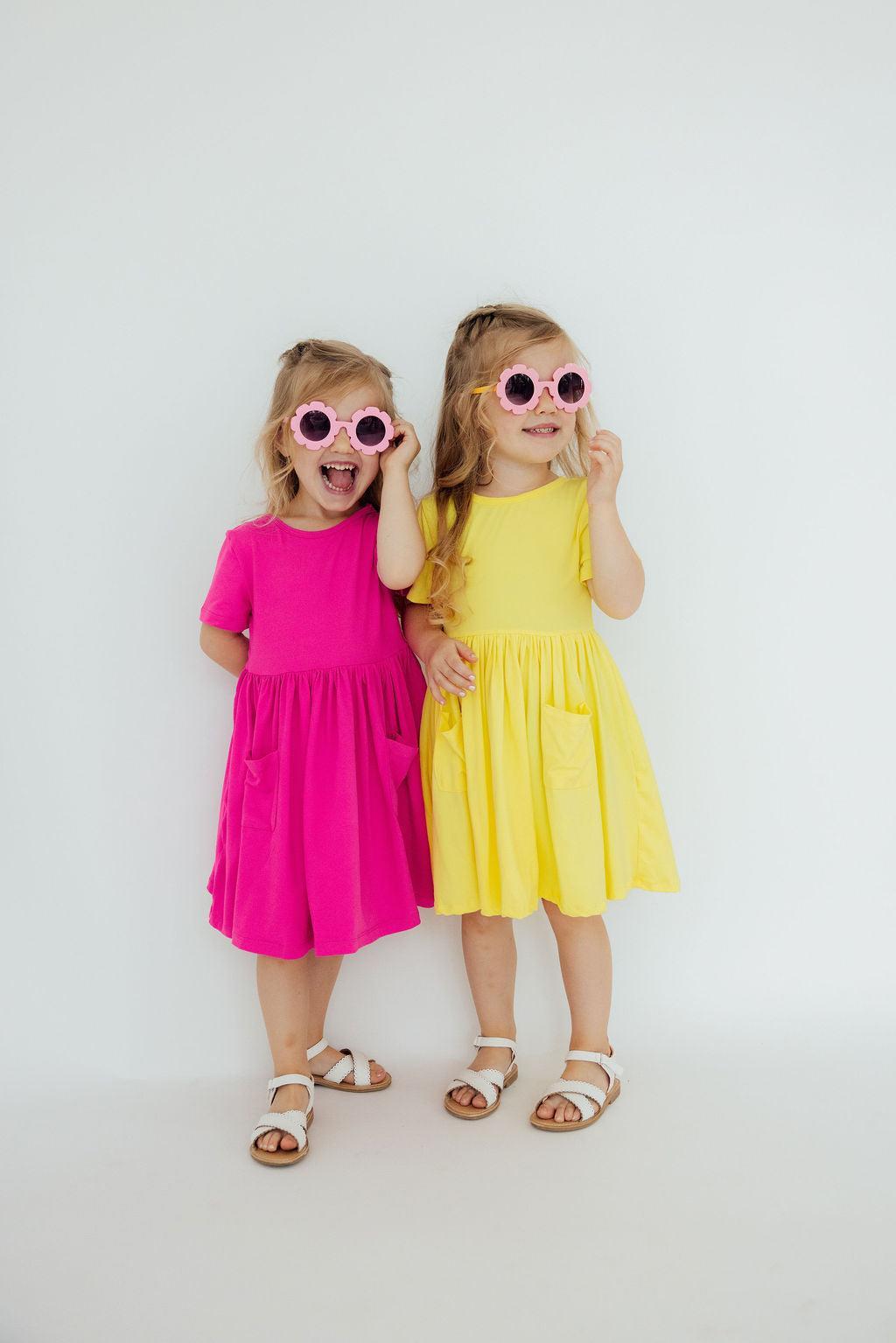 Yellow S/S Pocket Twirl Dress Secondary image