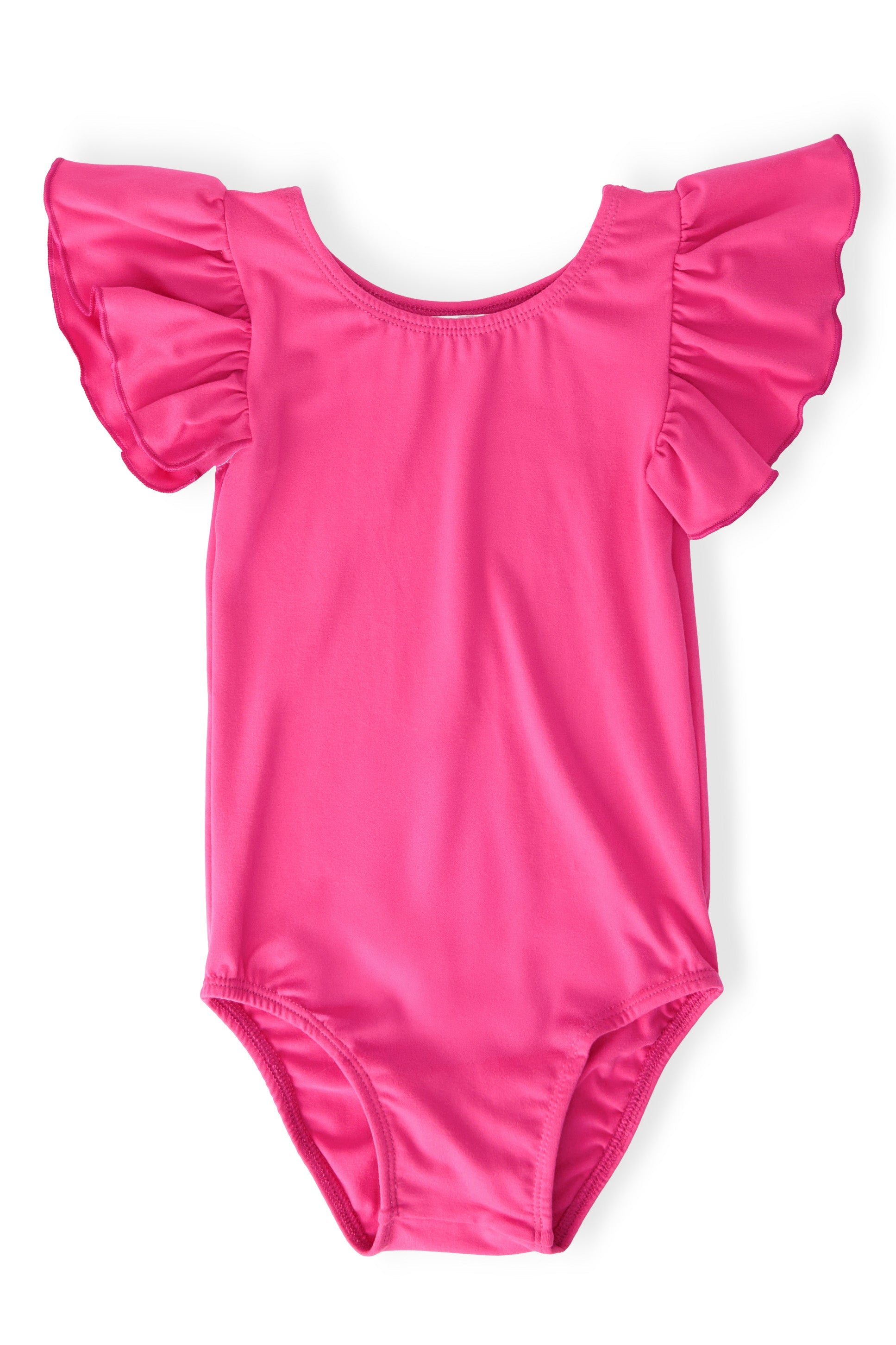 Hot Pink S/S Flutter Sleeve Leotard Main image