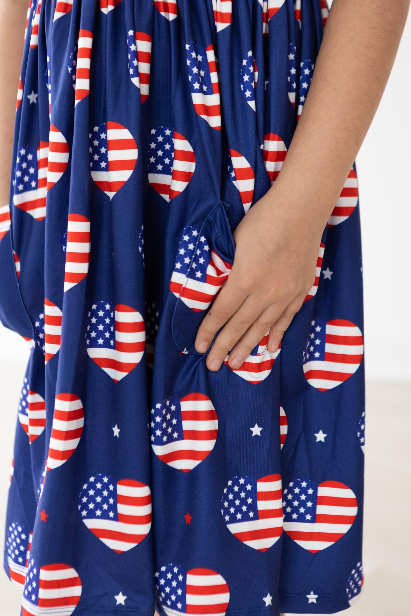 SALE I Heart the USA S/S Pocket Twirl Dress Secondary image