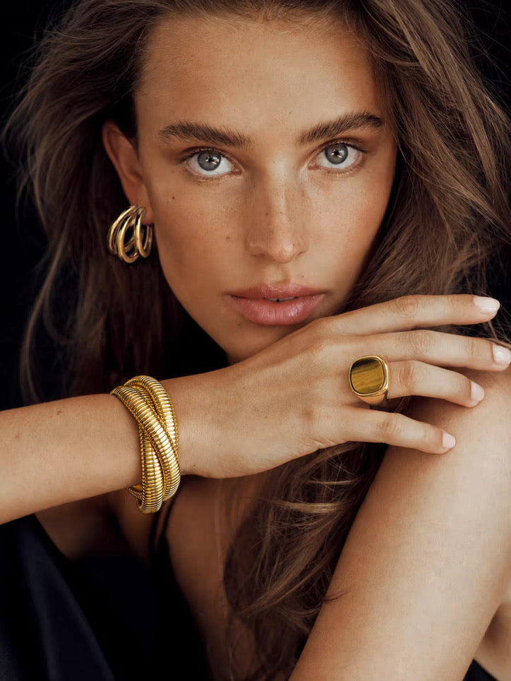 Tiger Eye Statement Ring Secondary image
