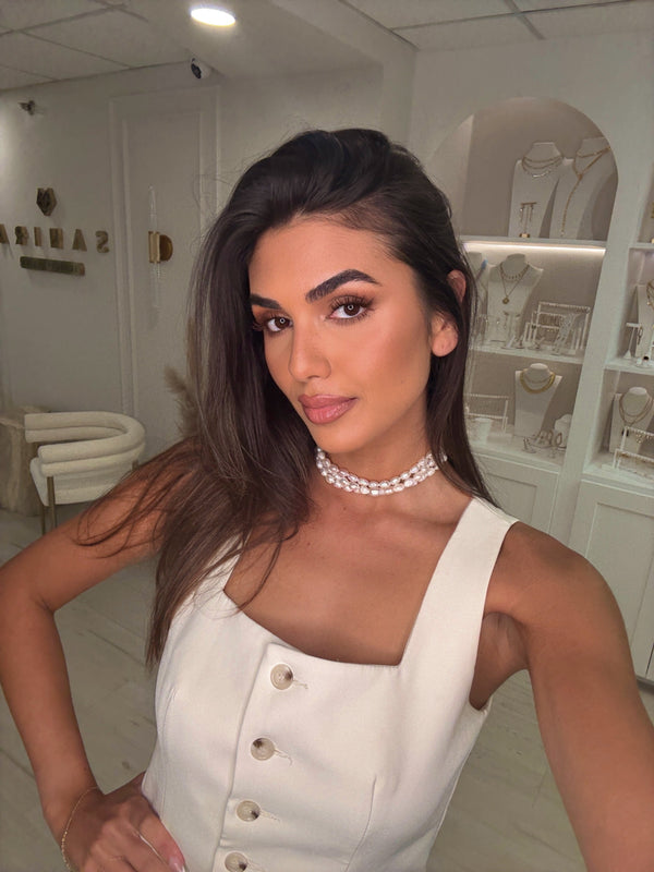Madeline 3-Layered Pearl Choker