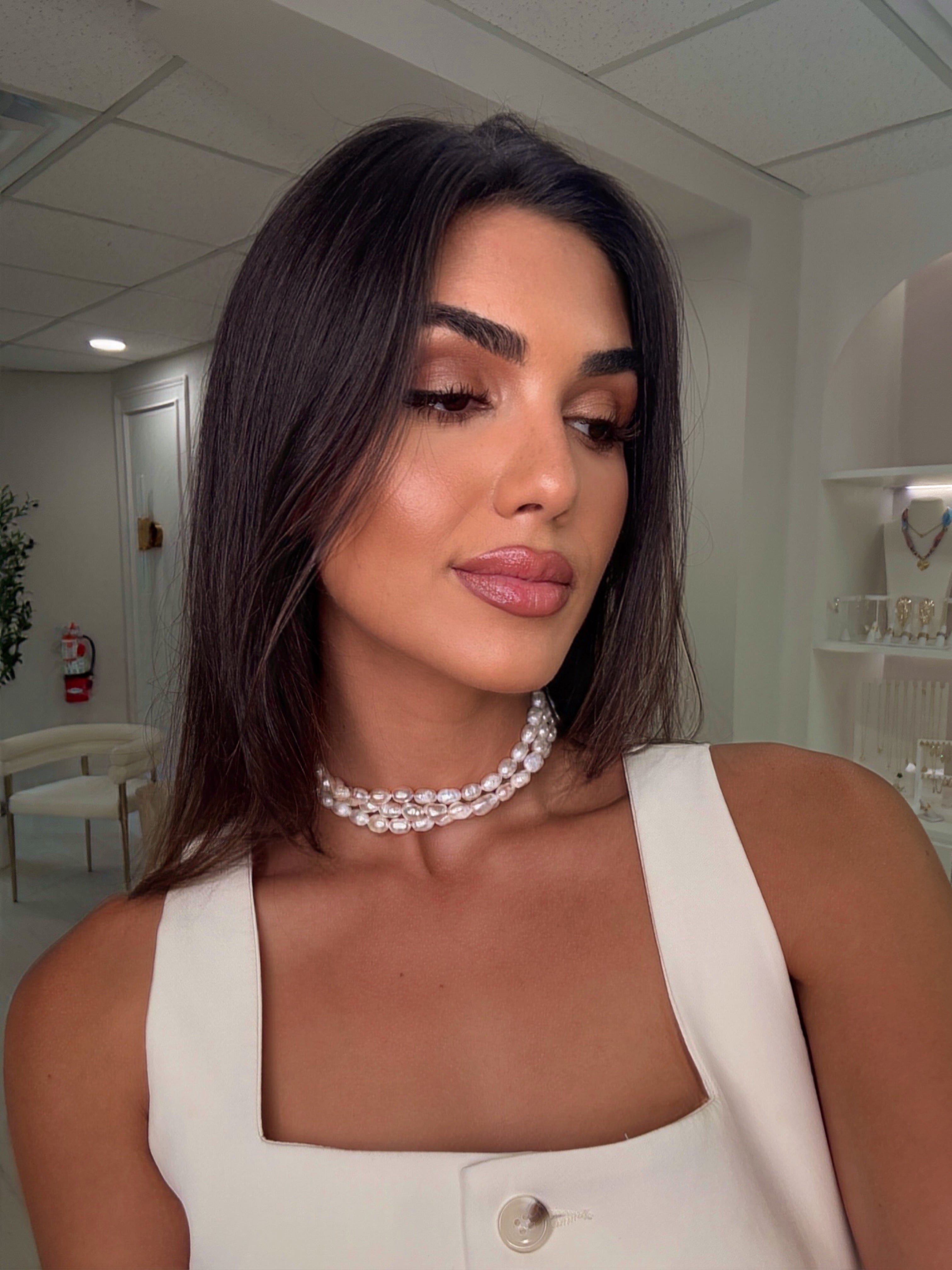 Madeline 3-Layered Pearl Choker Secondary image