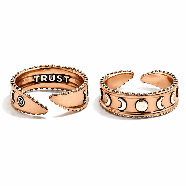 Trust Moon Phase Adjustable Ring