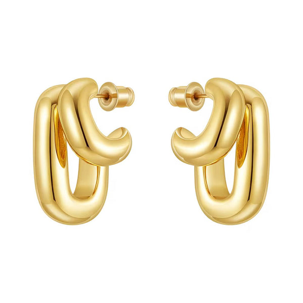 Hugo Double Hoop Earring