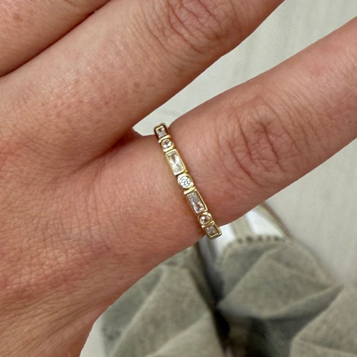 Aimee CZ Bezel Ring Secondary image