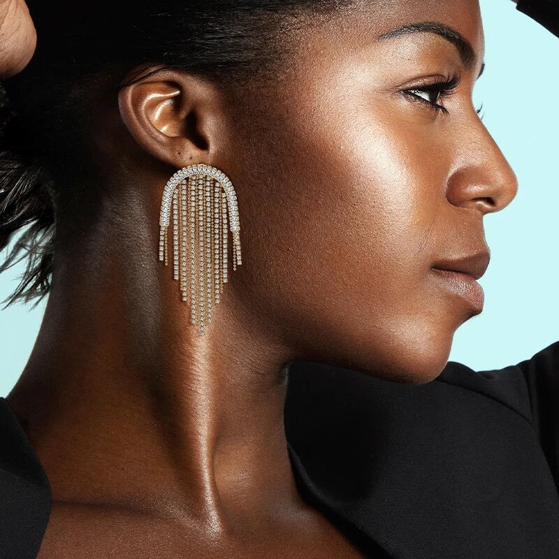 Rochelle CZ Drop Earring Secondary image