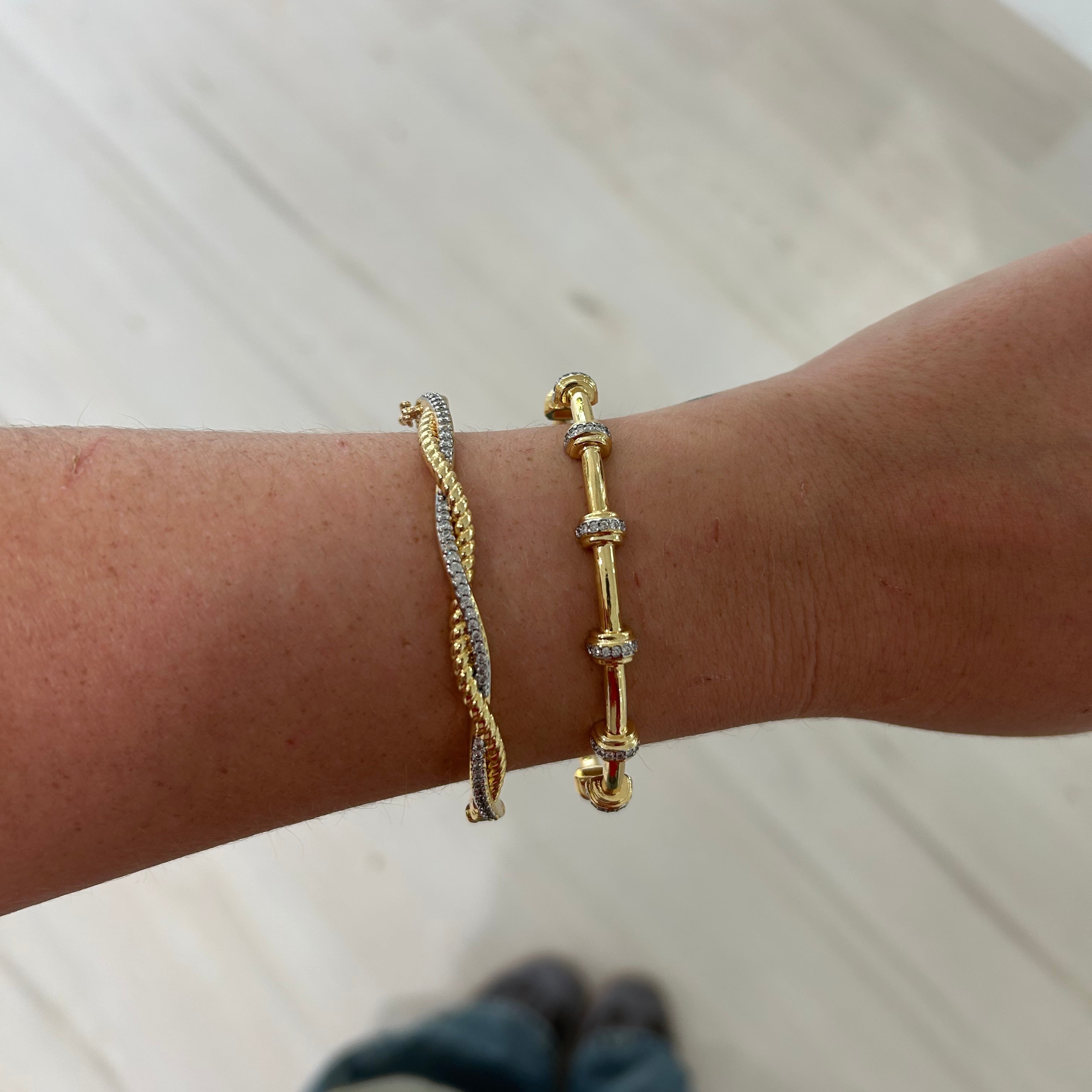 Pave Two Tone Studded Cuff Secondary image