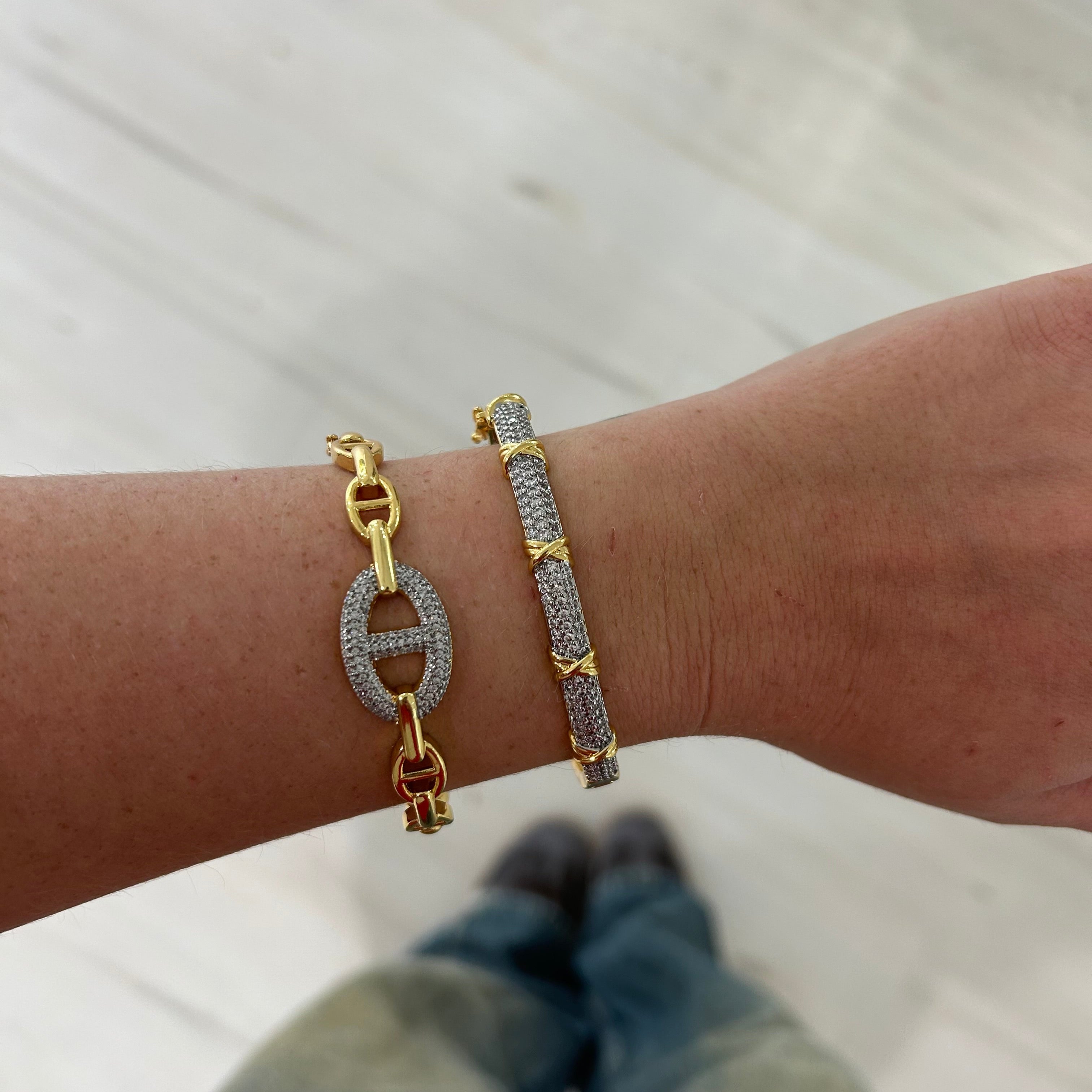 Rosie Two Tone Pave Bracelet Secondary image