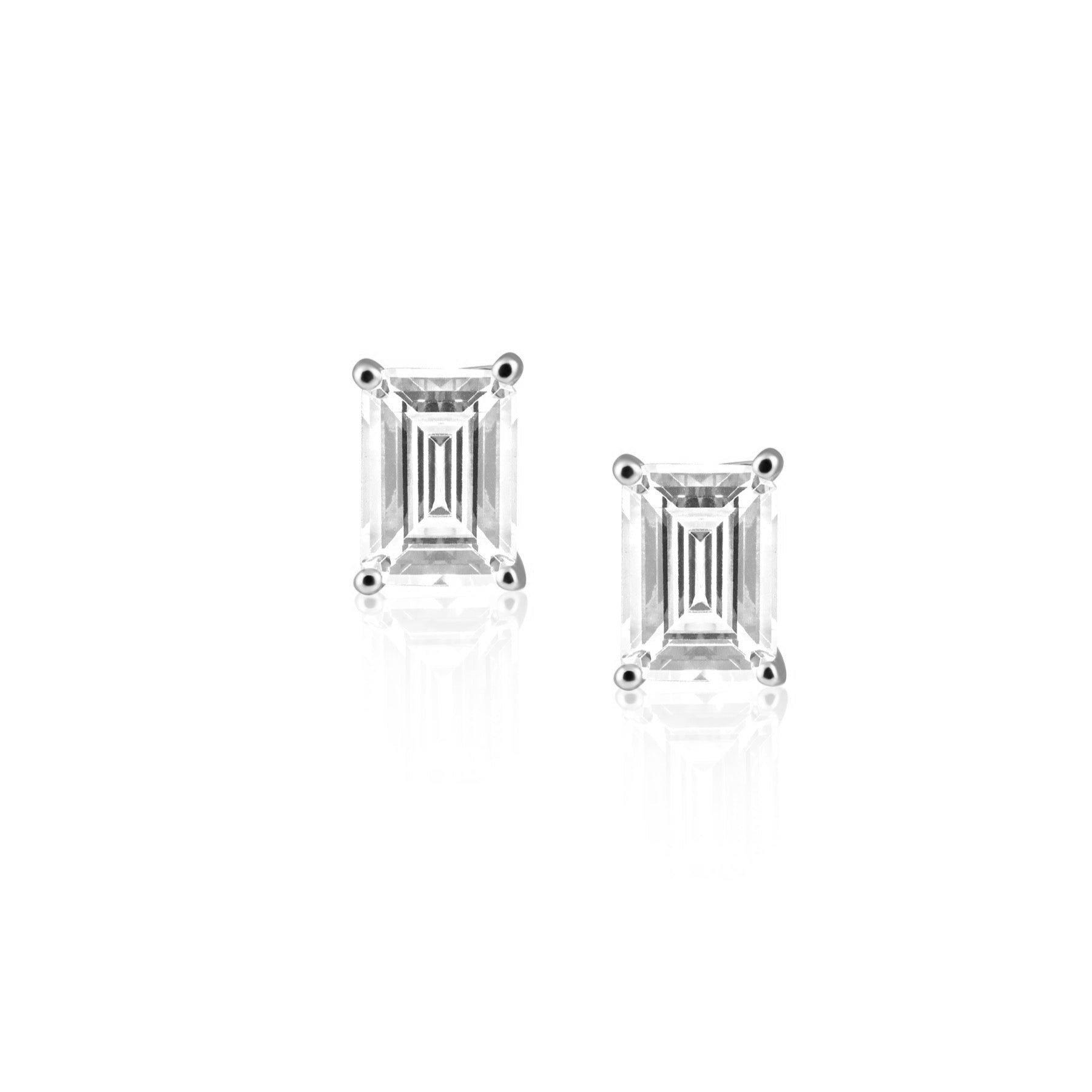 Katie Emerald Cut Studs Secondary image