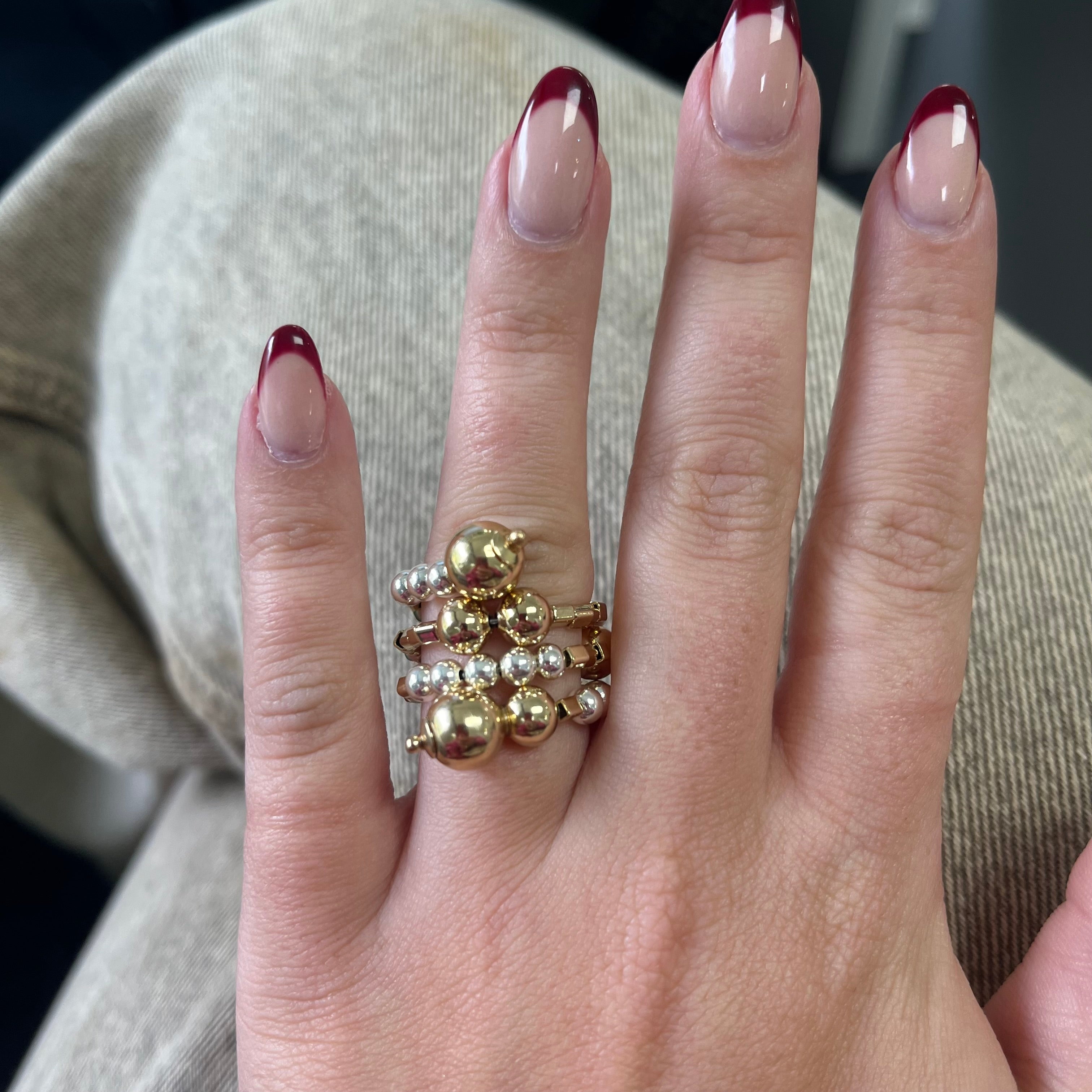 Bead Wrap Ring Two-Tone Secondary image