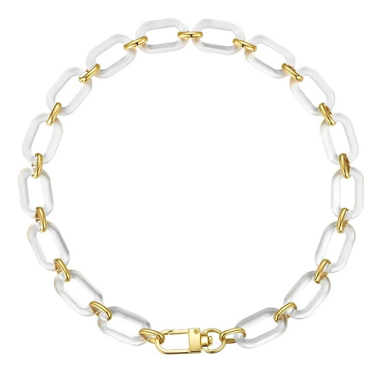 Jenna Acrylic Clear Necklace Main image