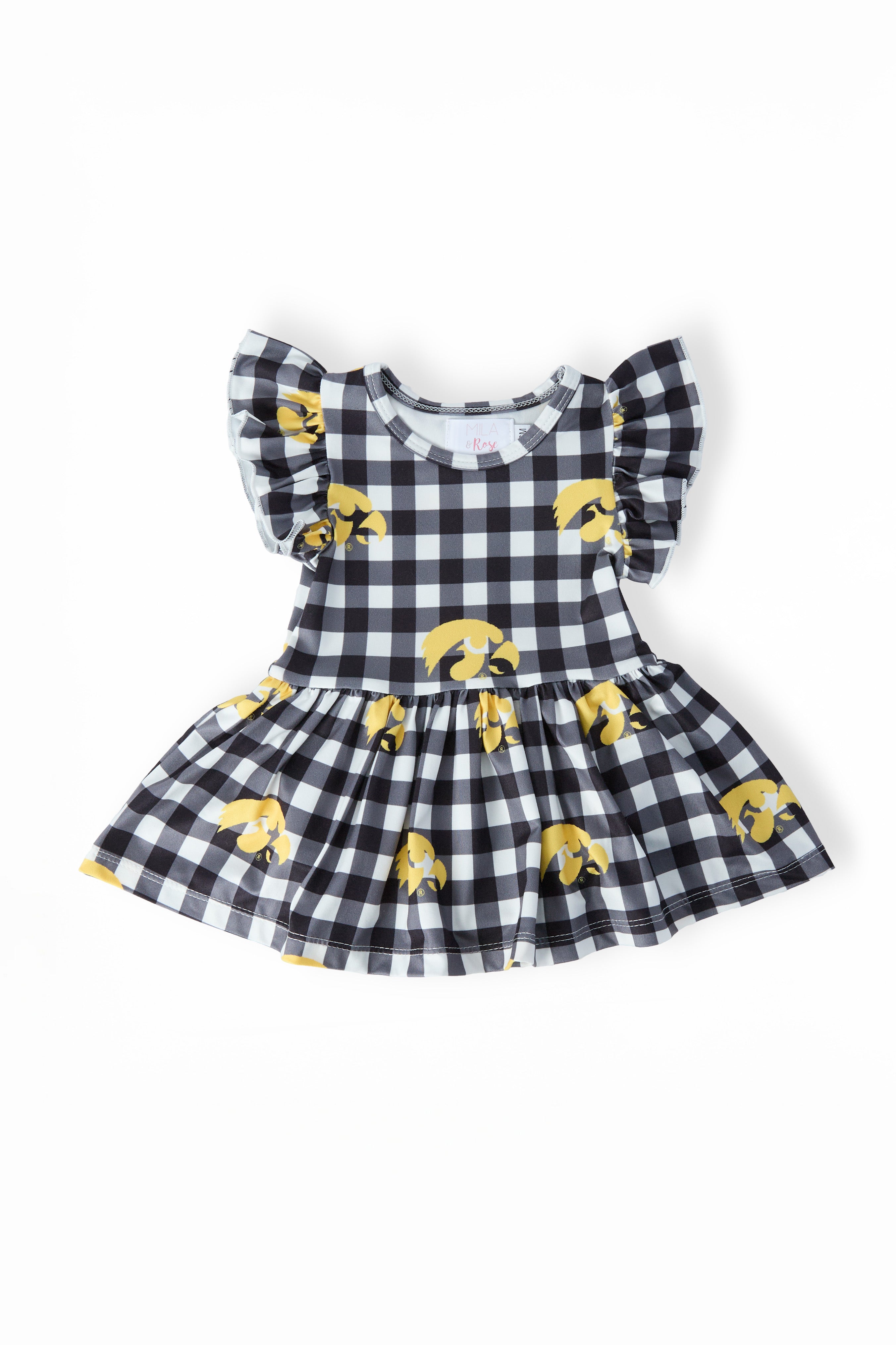 Iowa Plaid Tigerhawk S/S Flutter Twirl Bodysuit Main image