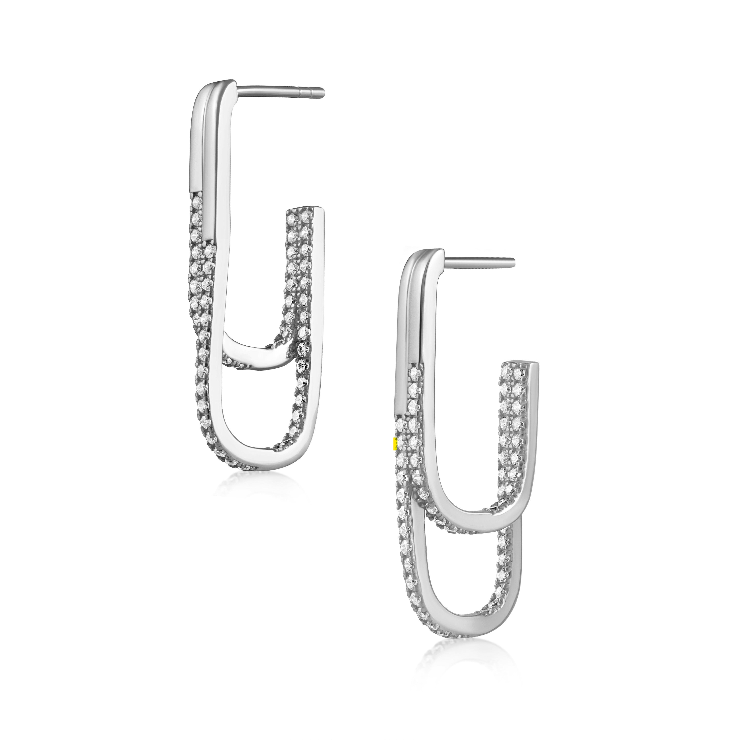 Jasmine Pave Double Hoop Secondary image