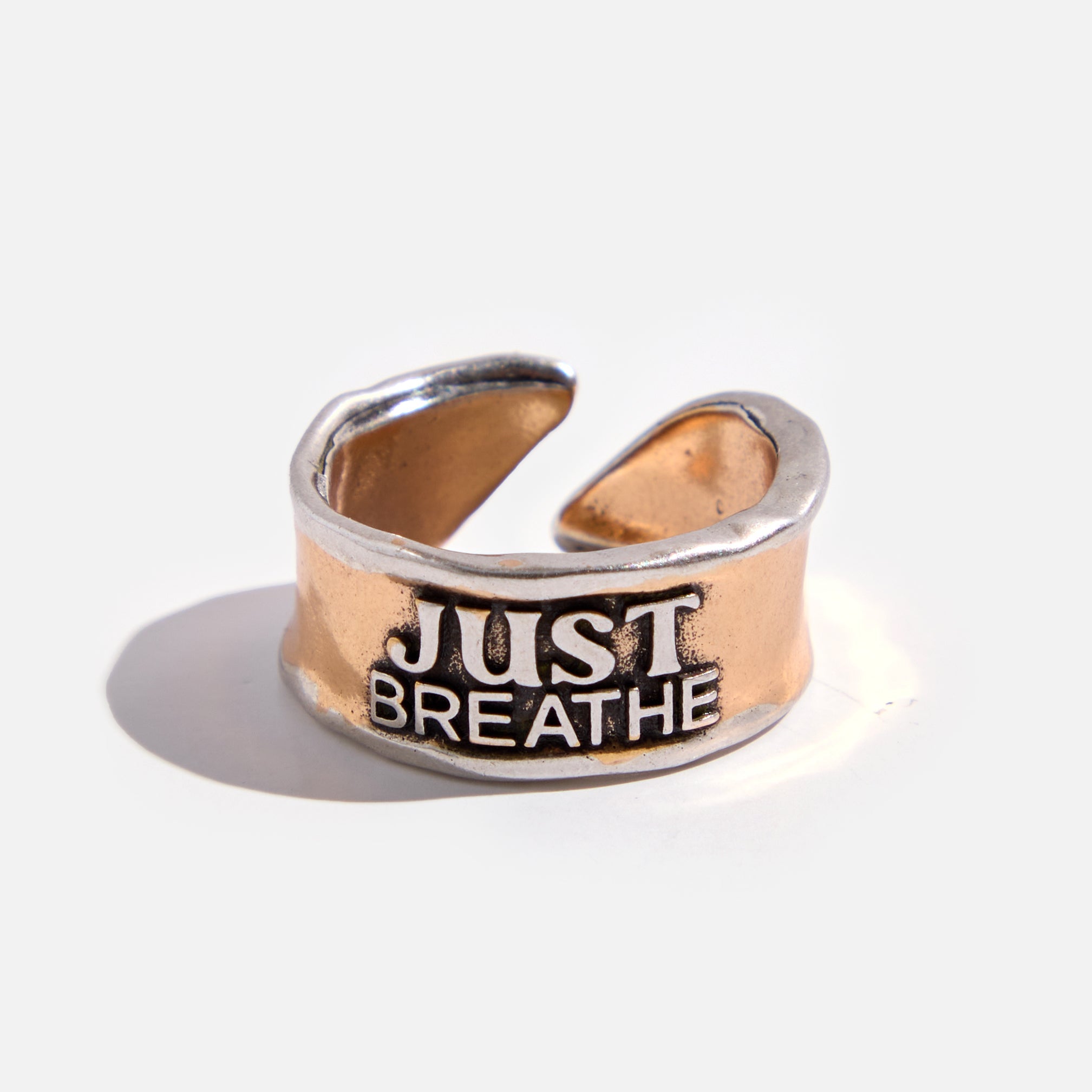 Just Breathe Remember Adjustable Ring Main image