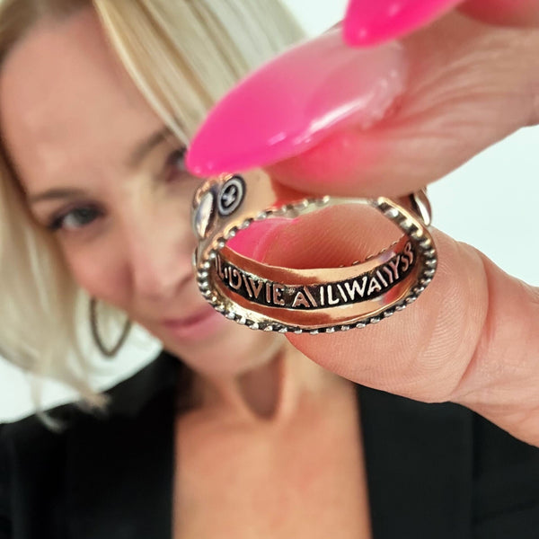 Love Always Hearts Adjustable Ring