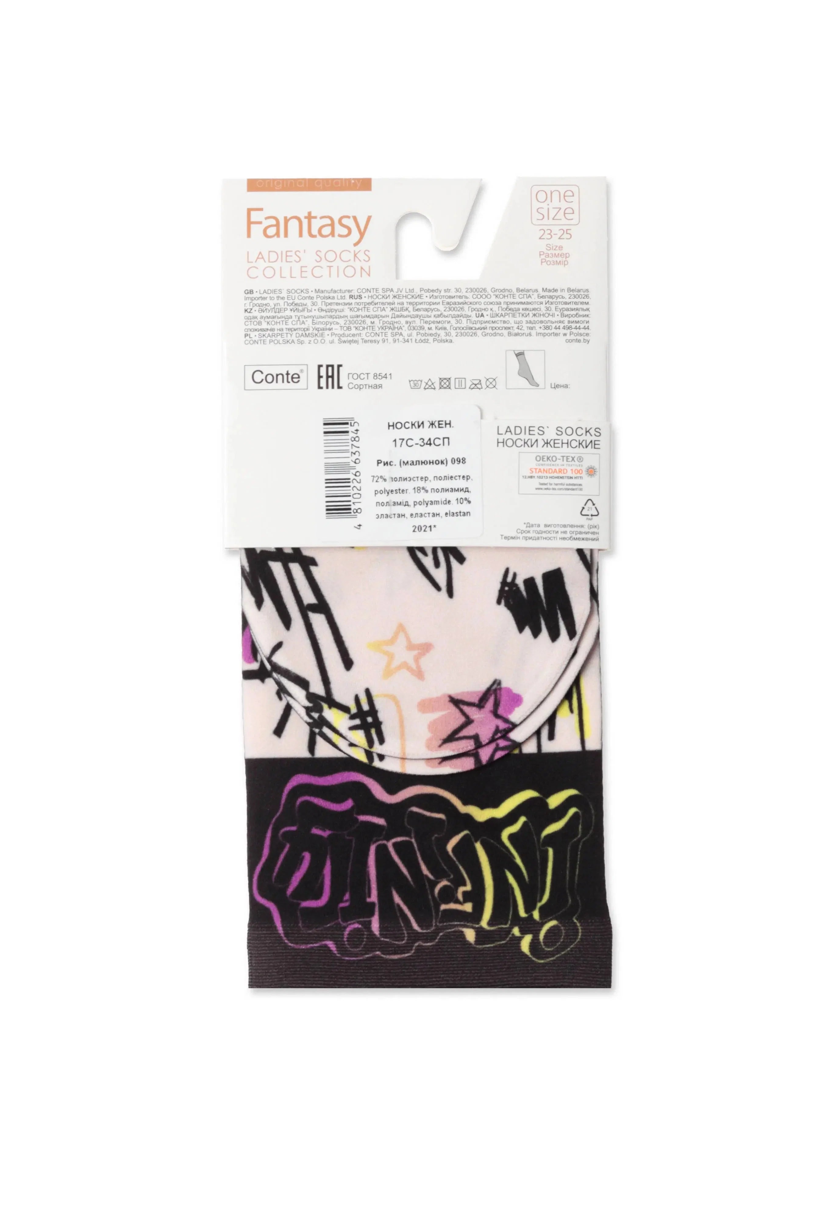 Socks Conte Fantasy 098 - With a Print