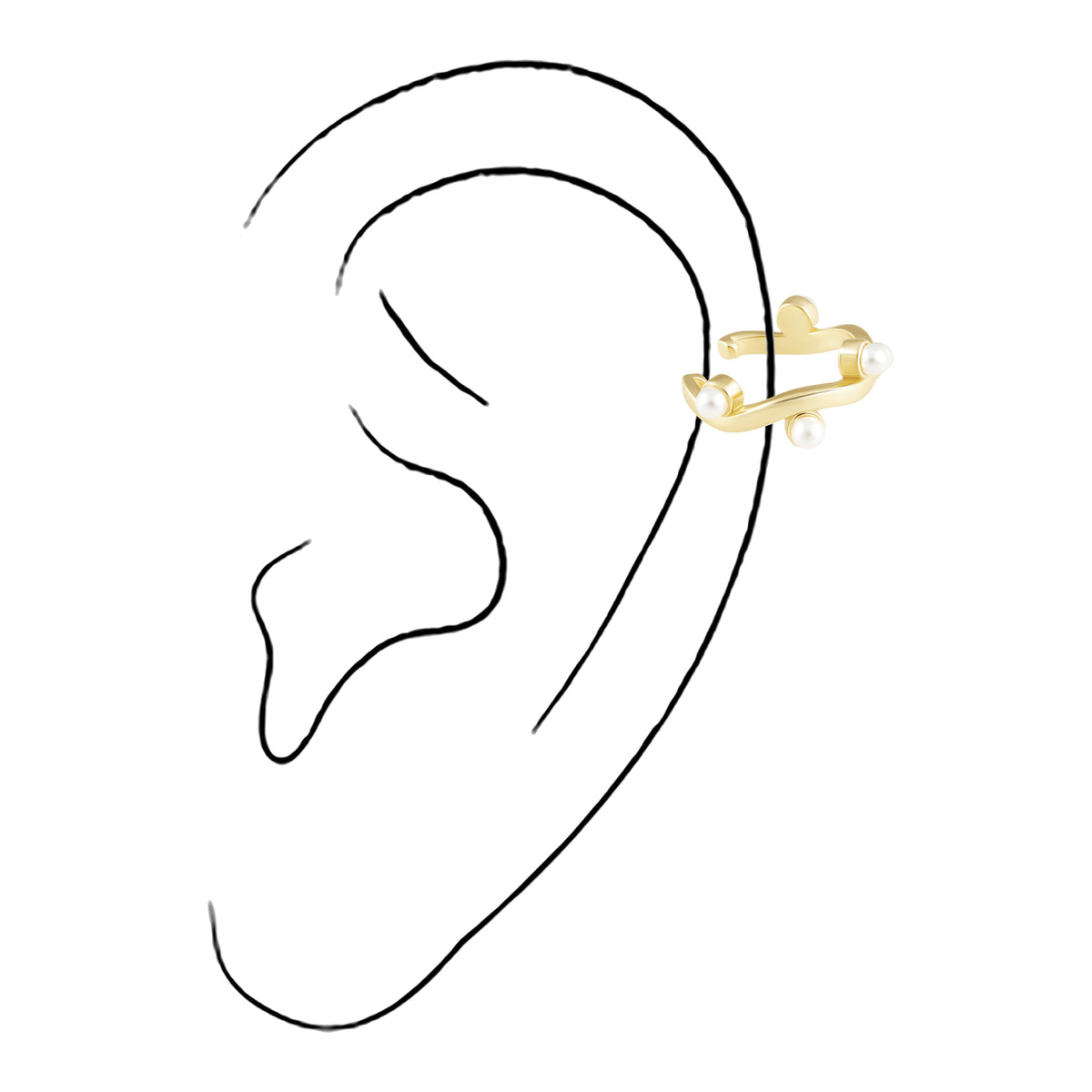 Kailani Pearl Ear Cuff Main image