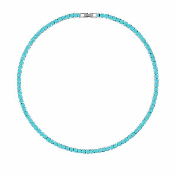 Karla Tennis Necklace - Turquoise