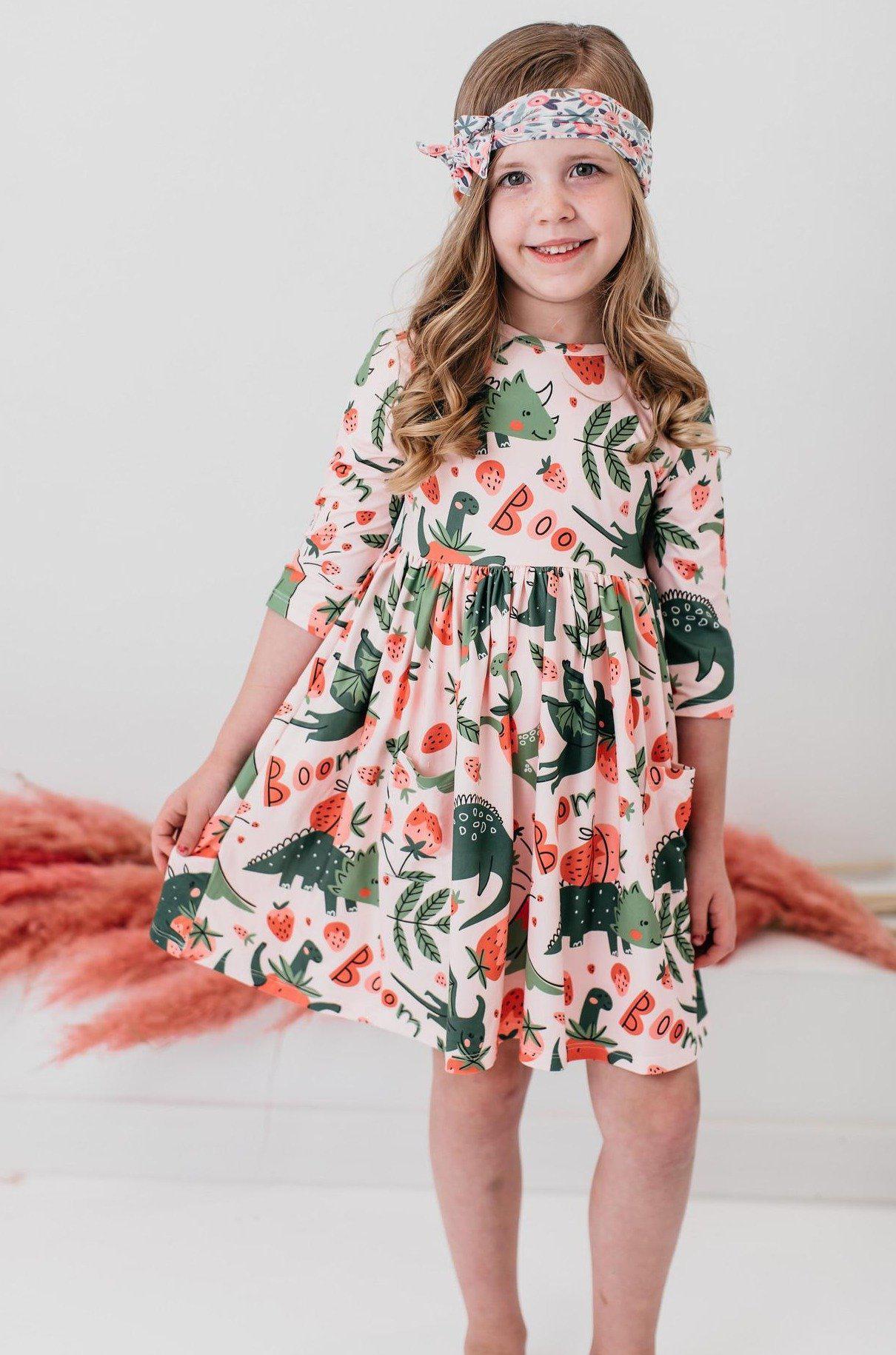 Hear Me Roar 3/4 Sleeve Pocket Twirl Dress Secondary image