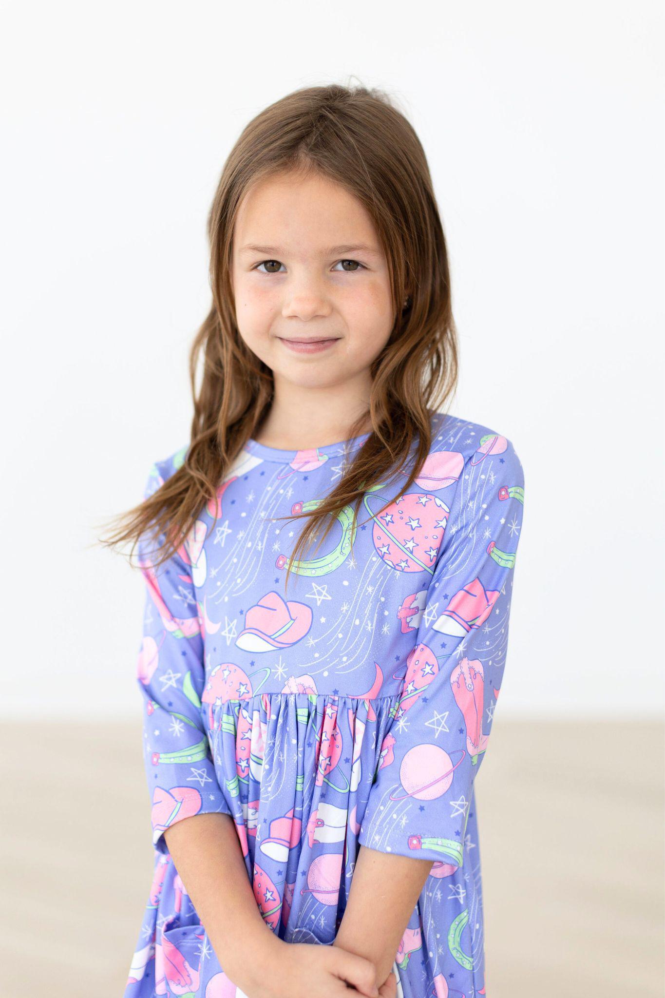 SALE Neon Moon 3/4 Sleeve Pocket Twirl Dress Secondary image
