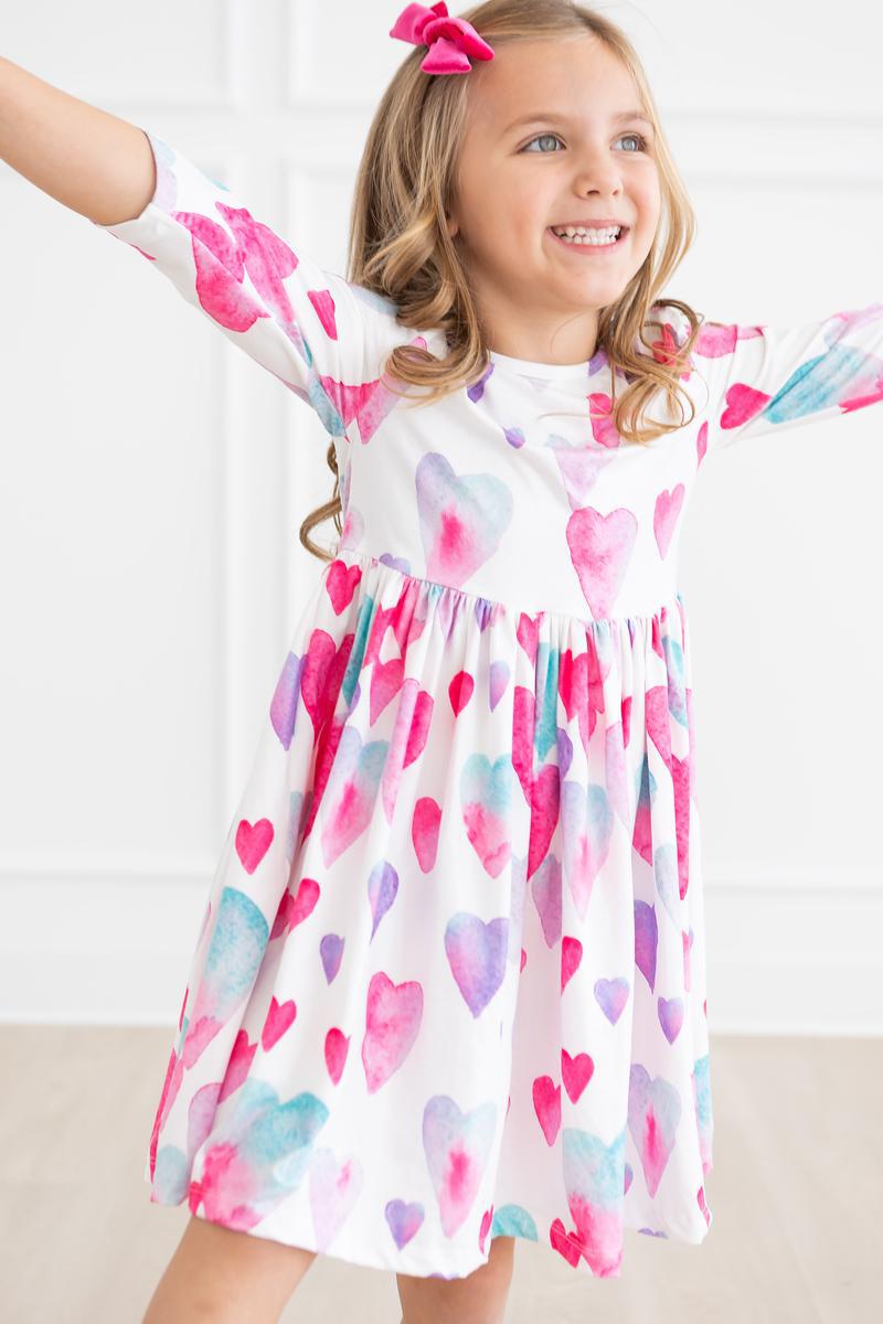 Light Hearted 3/4 Sleeve Pocket Twirl Dress Main image