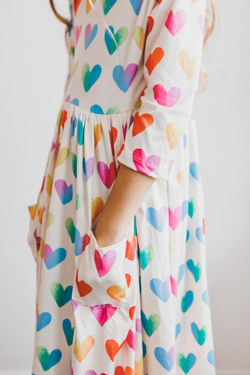 Lotta Love 3/4 Sleeve Pocket Twirl Dress Main image